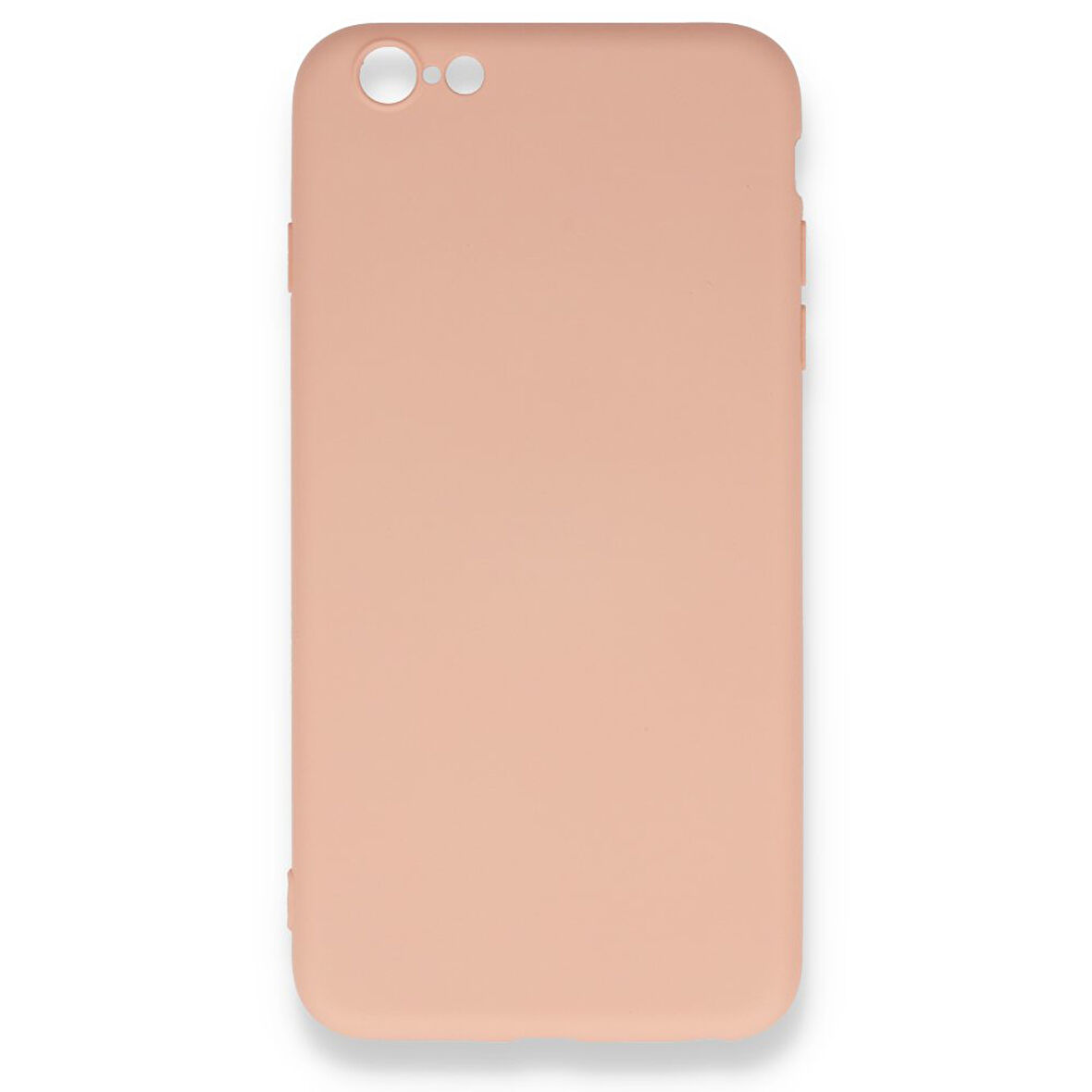 iPhone 6 Plus Kılıf İçi Kadife Kaplı Nano Silikon Kapak - Pudra