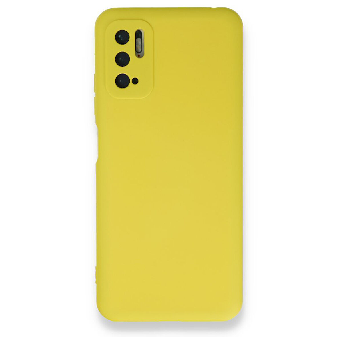 Poco M3 Pro Kılıf İçi Kadife Kaplı Nano Silikon Kapak - Sarı