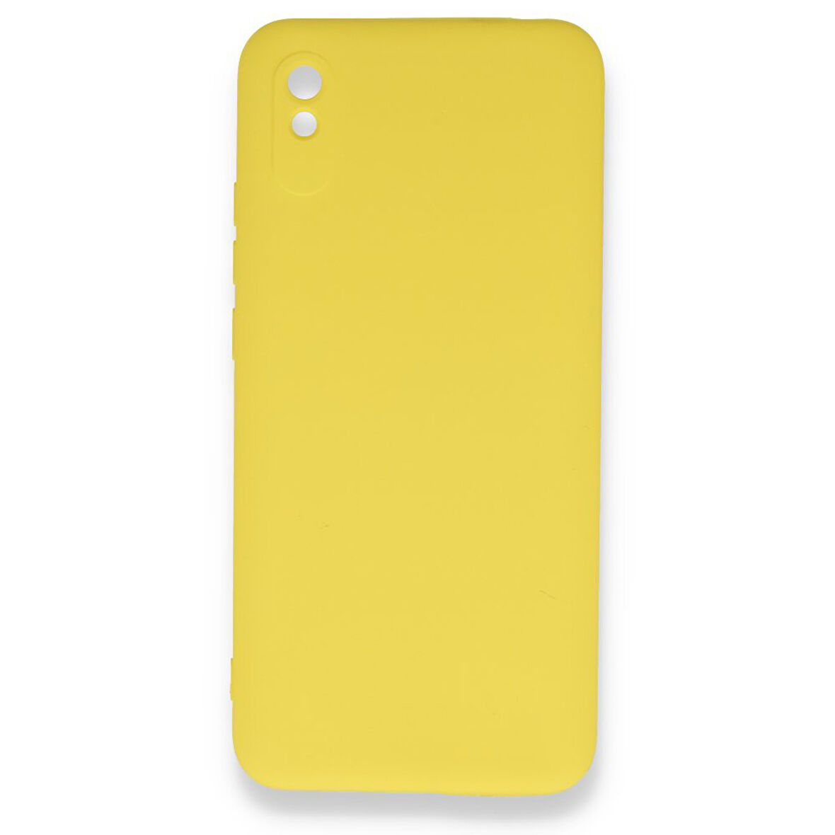 Redmi 9A Kılıf İçi Kadife Kaplı Nano Silikon Kapak - Sarı