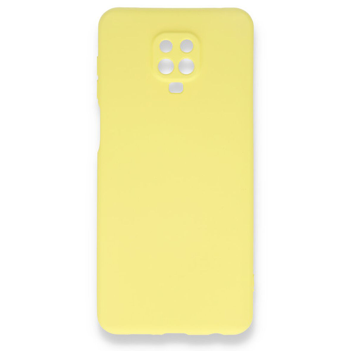 Redmi Note 9 Pro Kılıf İçi Kadife Kaplı Nano Silikon Kapak - Sarı