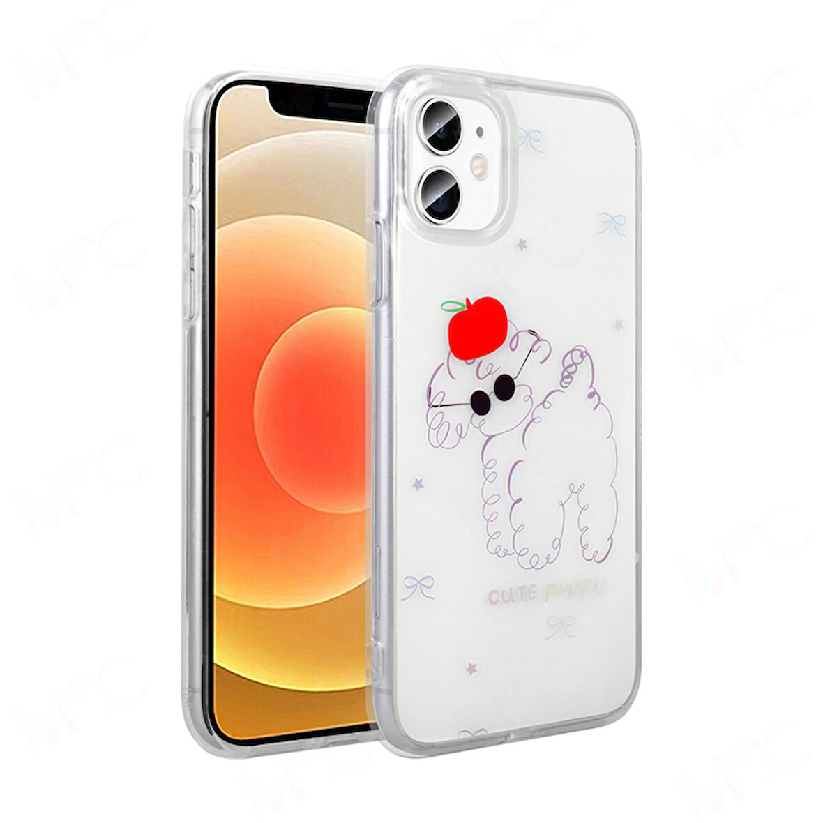 iPhone 11 Kılıf Şeffaf Yapılı ve Figürlü Folk Premium Sert Silikon Kapak