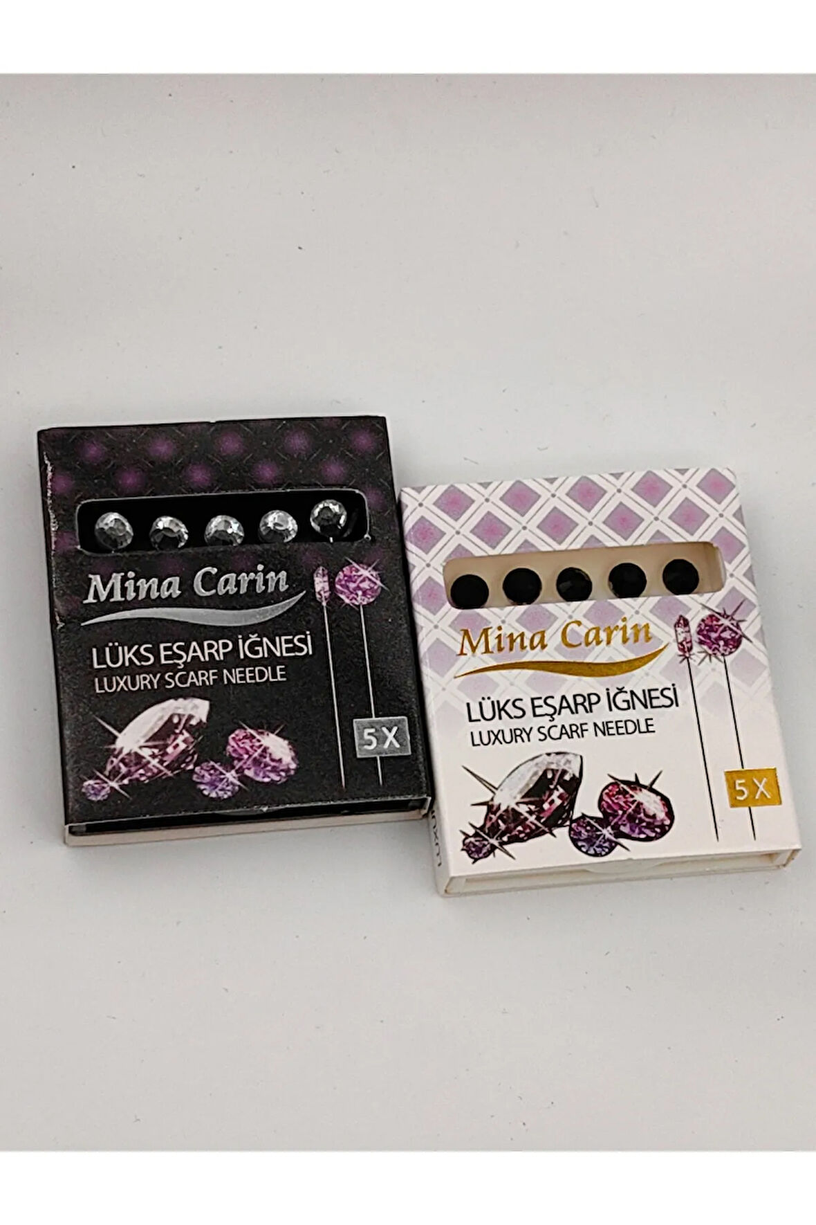 Kristal Taşlı Kadın Eşarp İğnesi 10 Adet