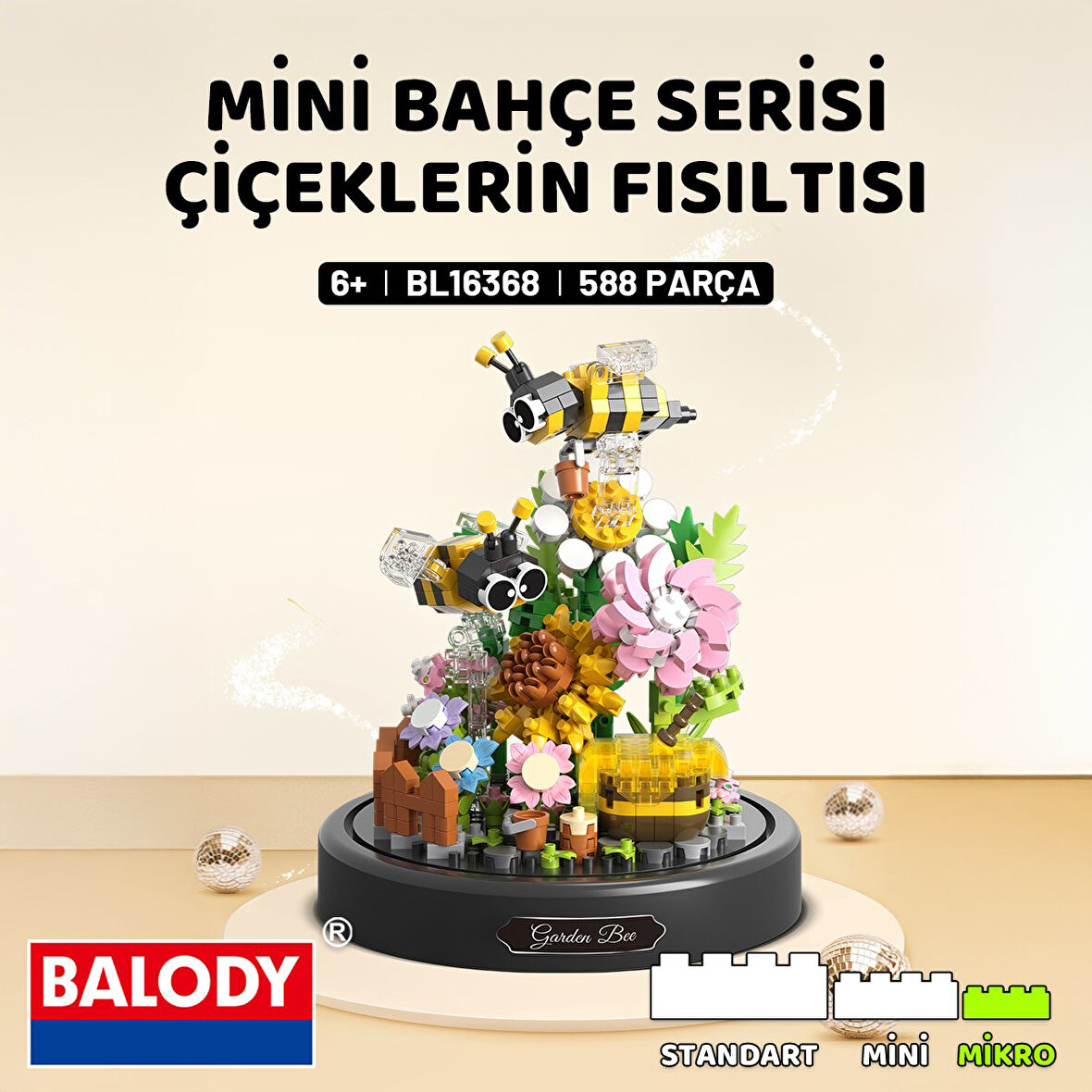 Balody Mini Bahçe Serisi – Çiçeklerin Fısıltısı (BL16368) – Mikro Blok Yapı Oyuncakları Seti