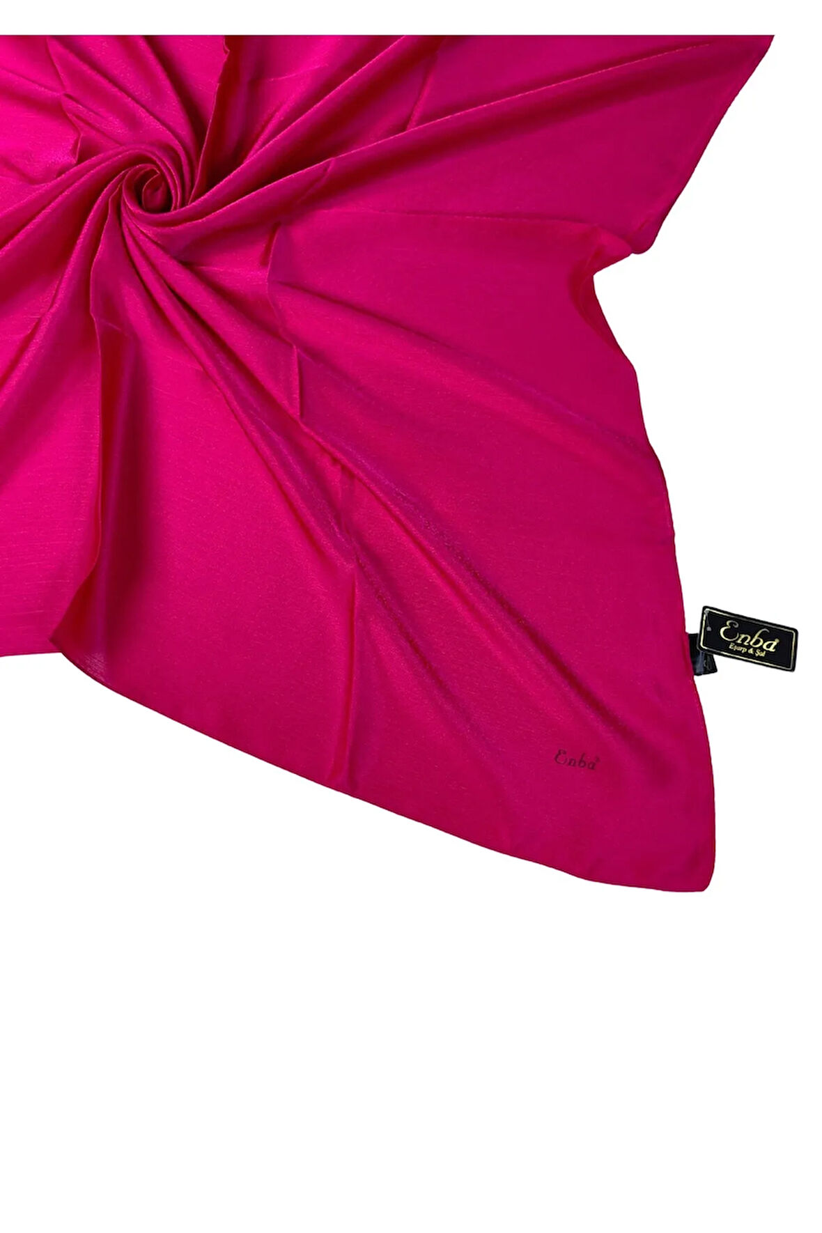 Enba Parlak Dokulu Düz Renk Jan Jan Eşarp - Zarif ve Modern Tasarım