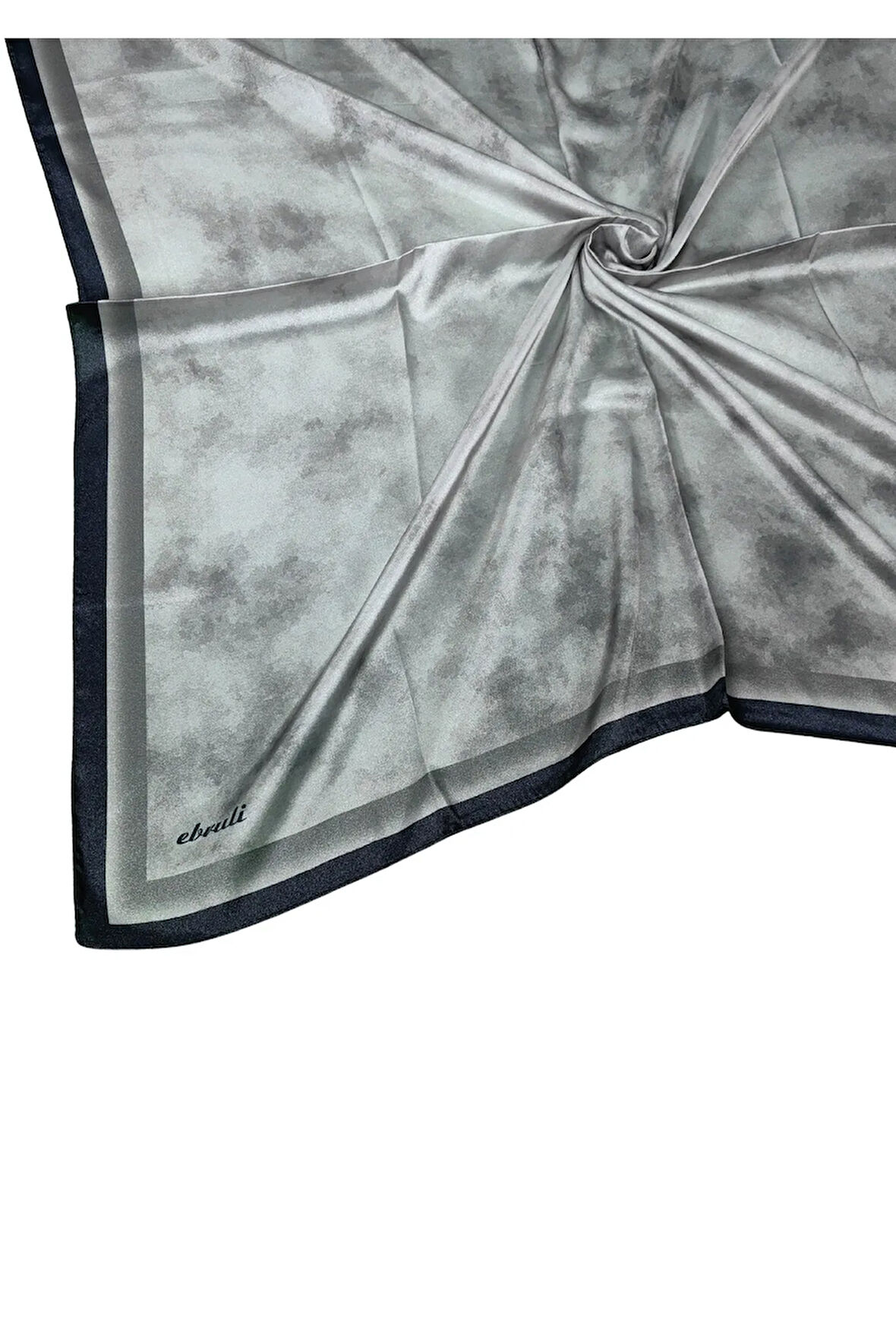 Ebruli Kristal Bulut Desenli Eşarp 90x90 cm