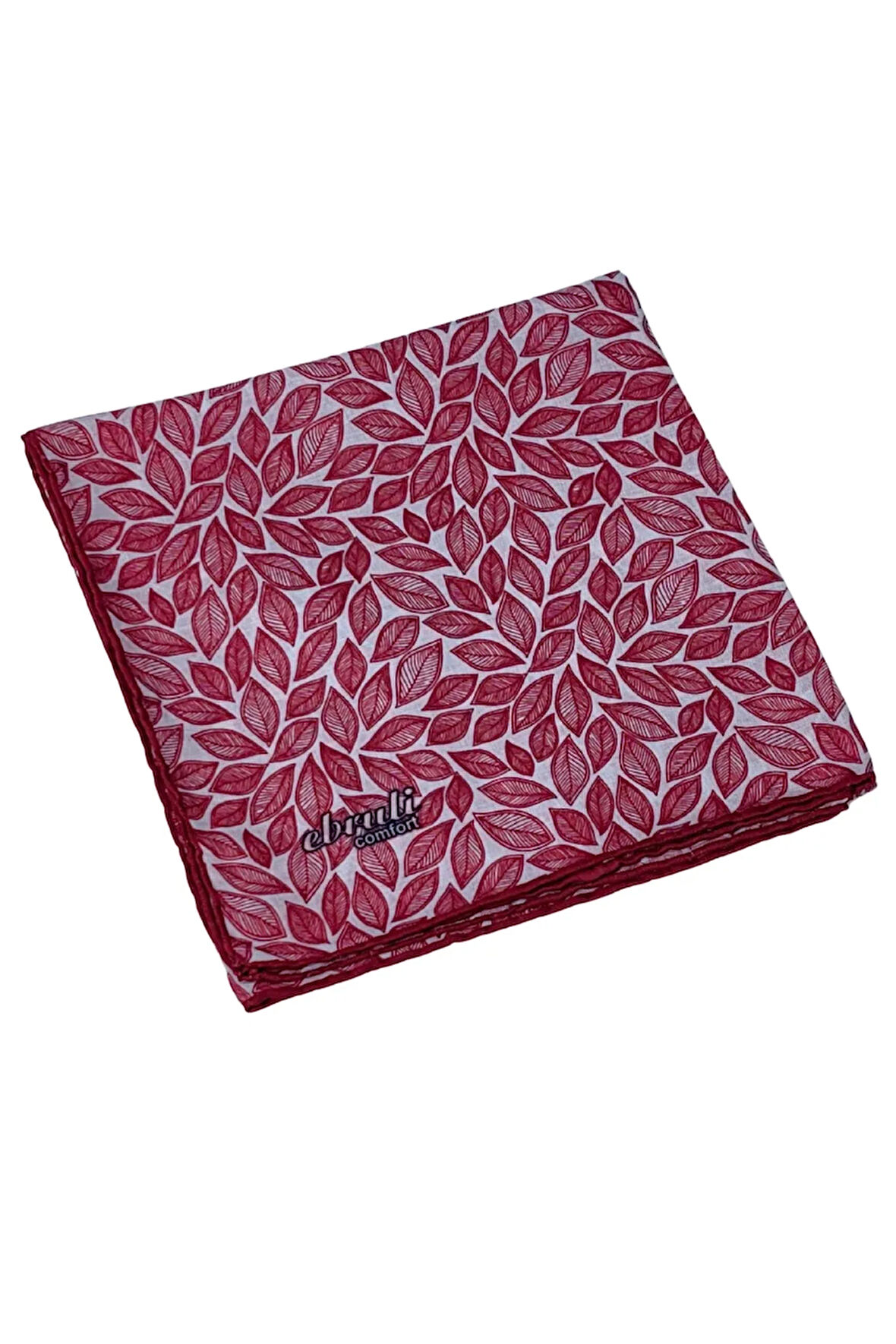 Ebruli Prime Pamuk Comfort Desenli Eşarp 90x90 cm - Yaprak Desenli