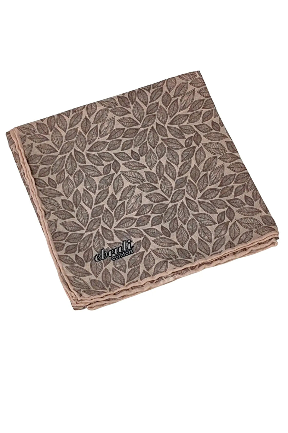 Ebruli Prime Pamuk Comfort Desenli Eşarp 90x90 cm - Yaprak Desenli