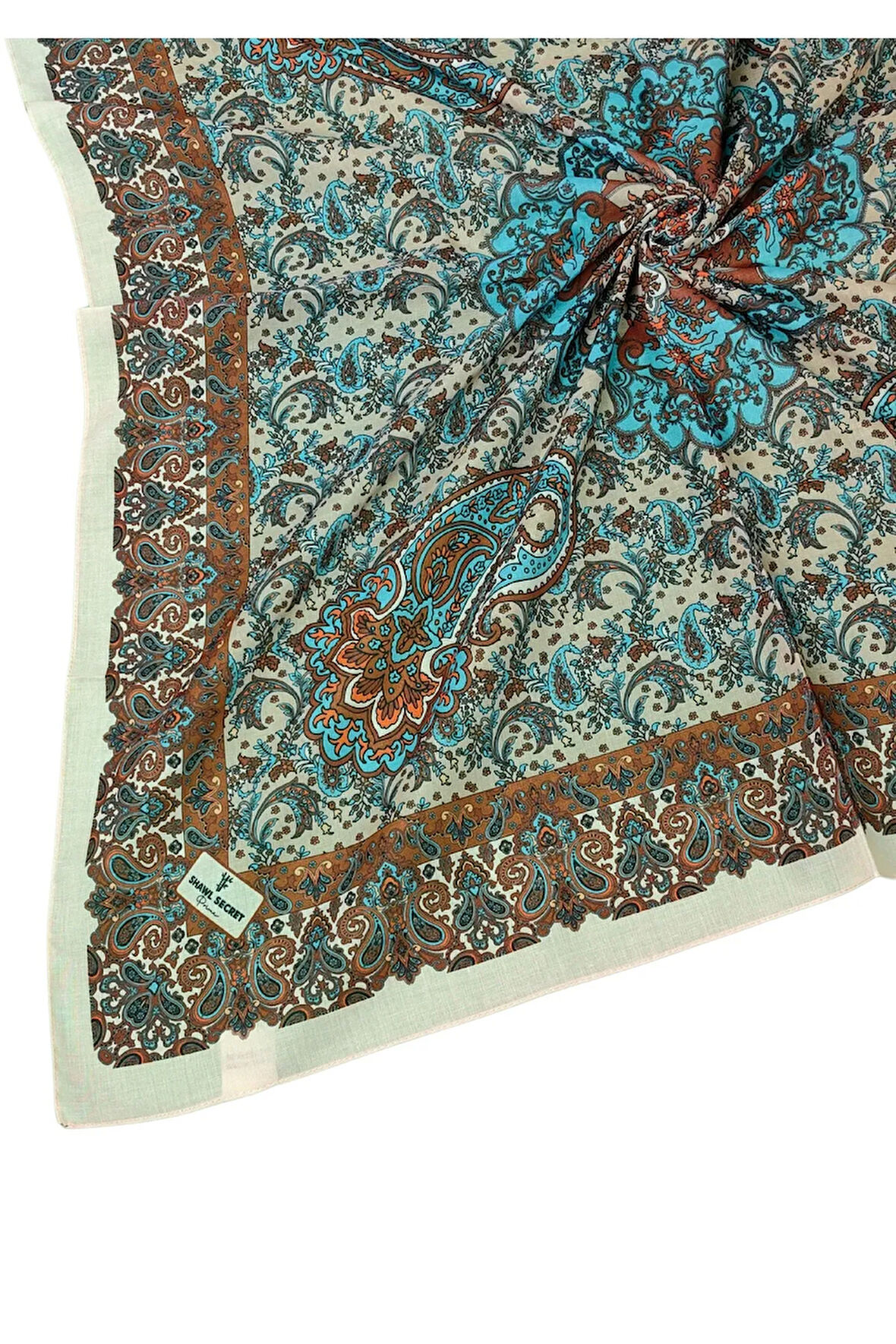 Prime Pamuk Etnik Desenli Eşarp 90x90 cm