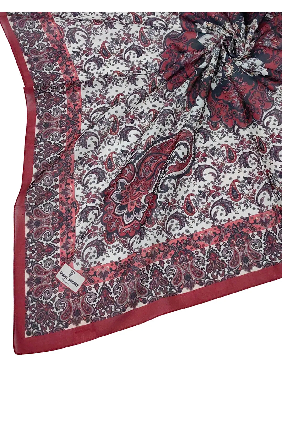 Prime Pamuk Etnik Desenli Eşarp 90x90 cm