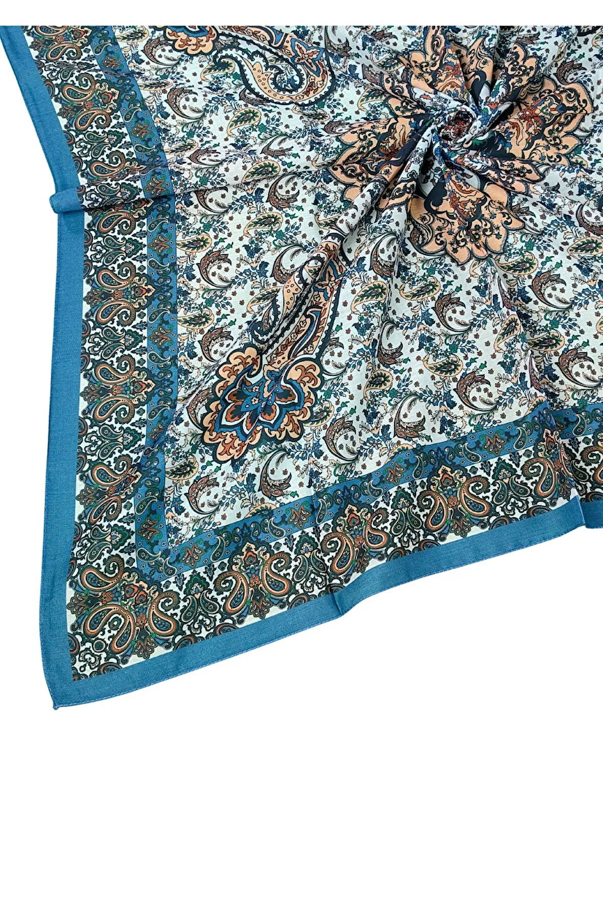 Prime Pamuk Etnik Desenli Eşarp 90x90 cm