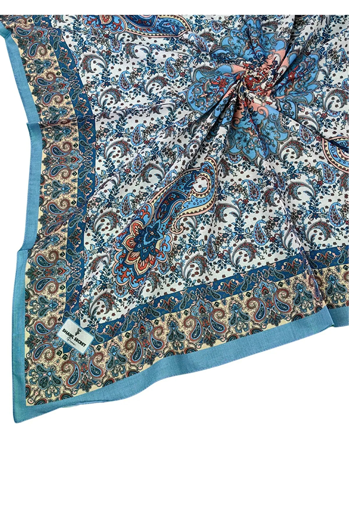 Prime Pamuk Etnik Desenli Eşarp 90x90 cm