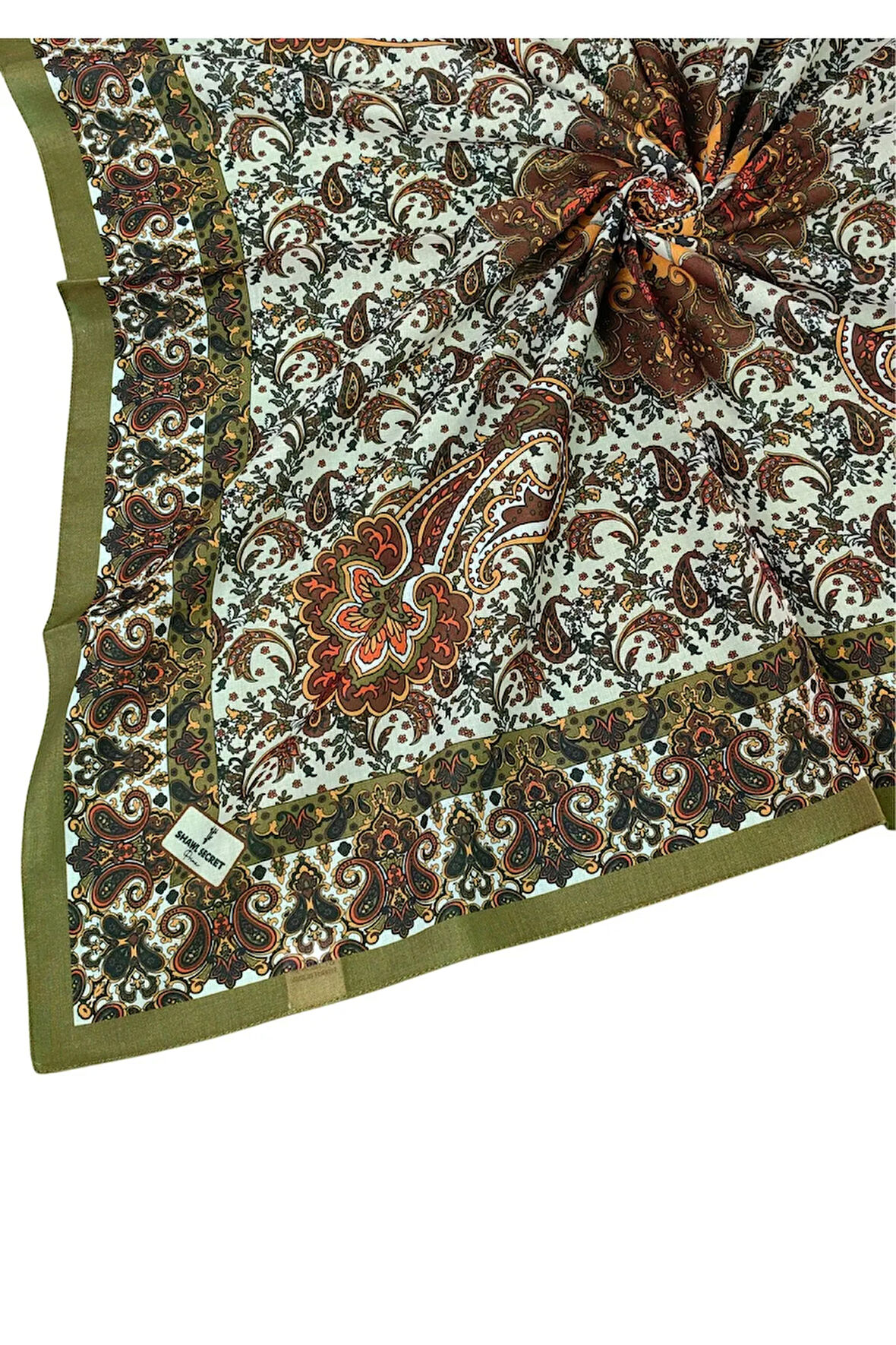 Prime Pamuk Etnik Desenli Eşarp 90x90 cm