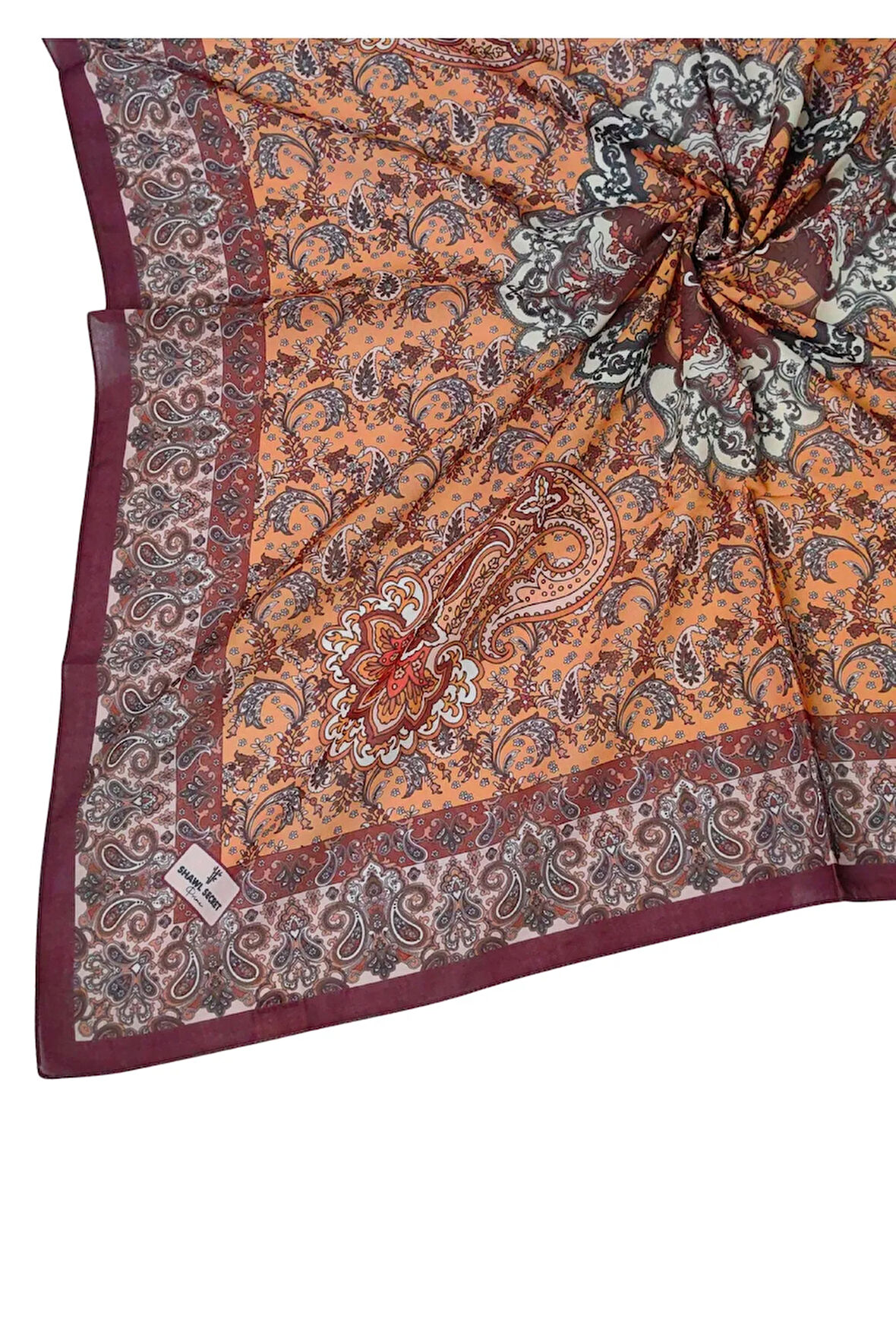 Prime Pamuk Etnik Desenli Eşarp 90x90 cm