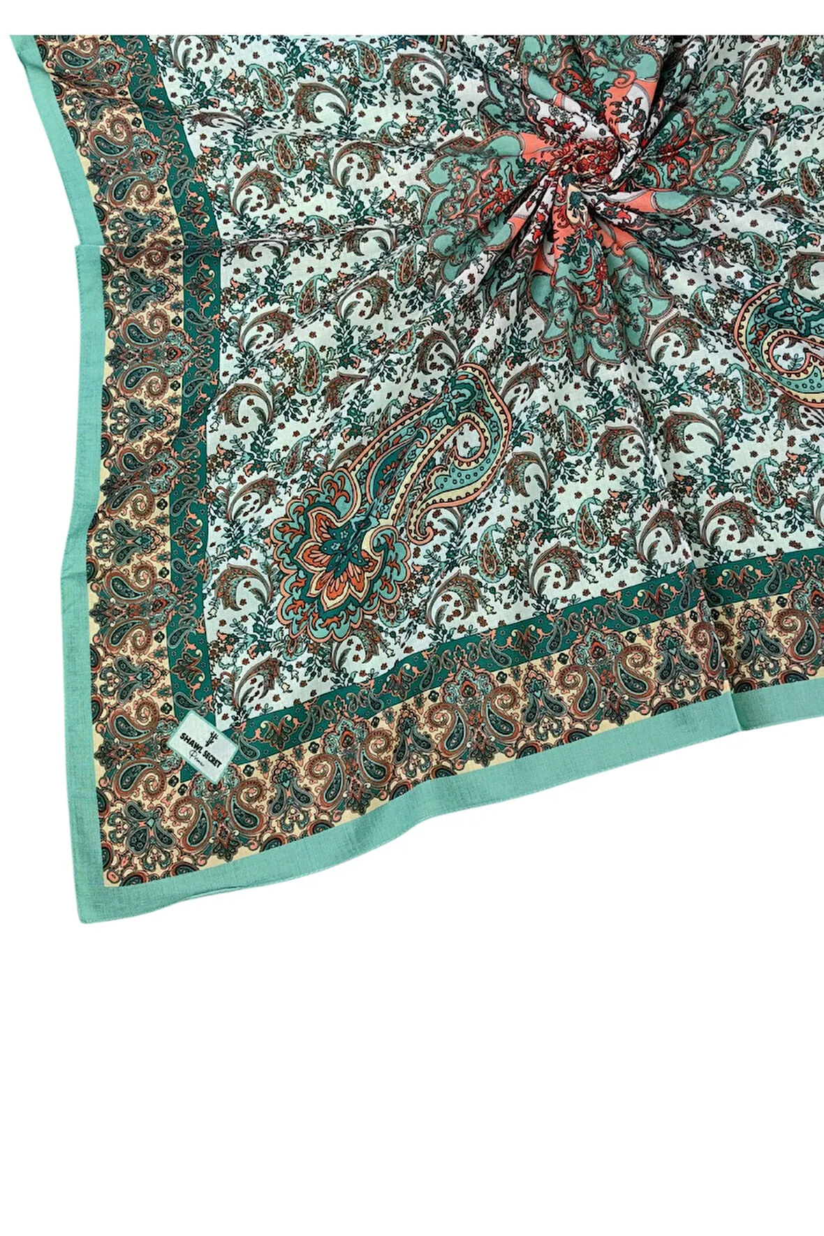 Prime Pamuk Etnik Desenli Eşarp 90x90 cm