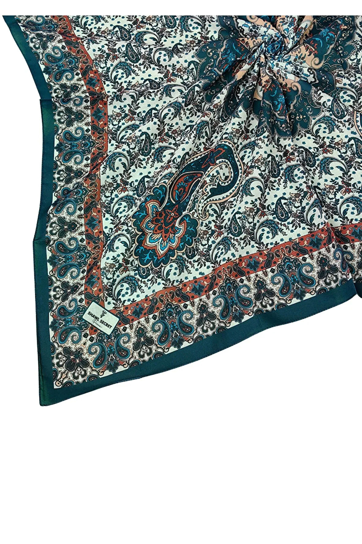 Prime Pamuk Etnik Desenli Eşarp 90x90 cm