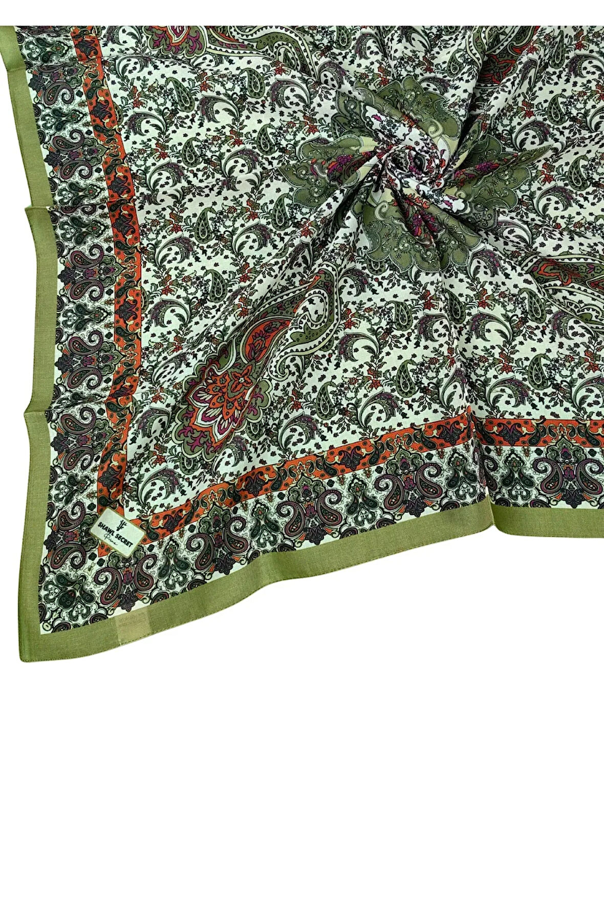 Prime Pamuk Etnik Desenli Eşarp 90x90 cm