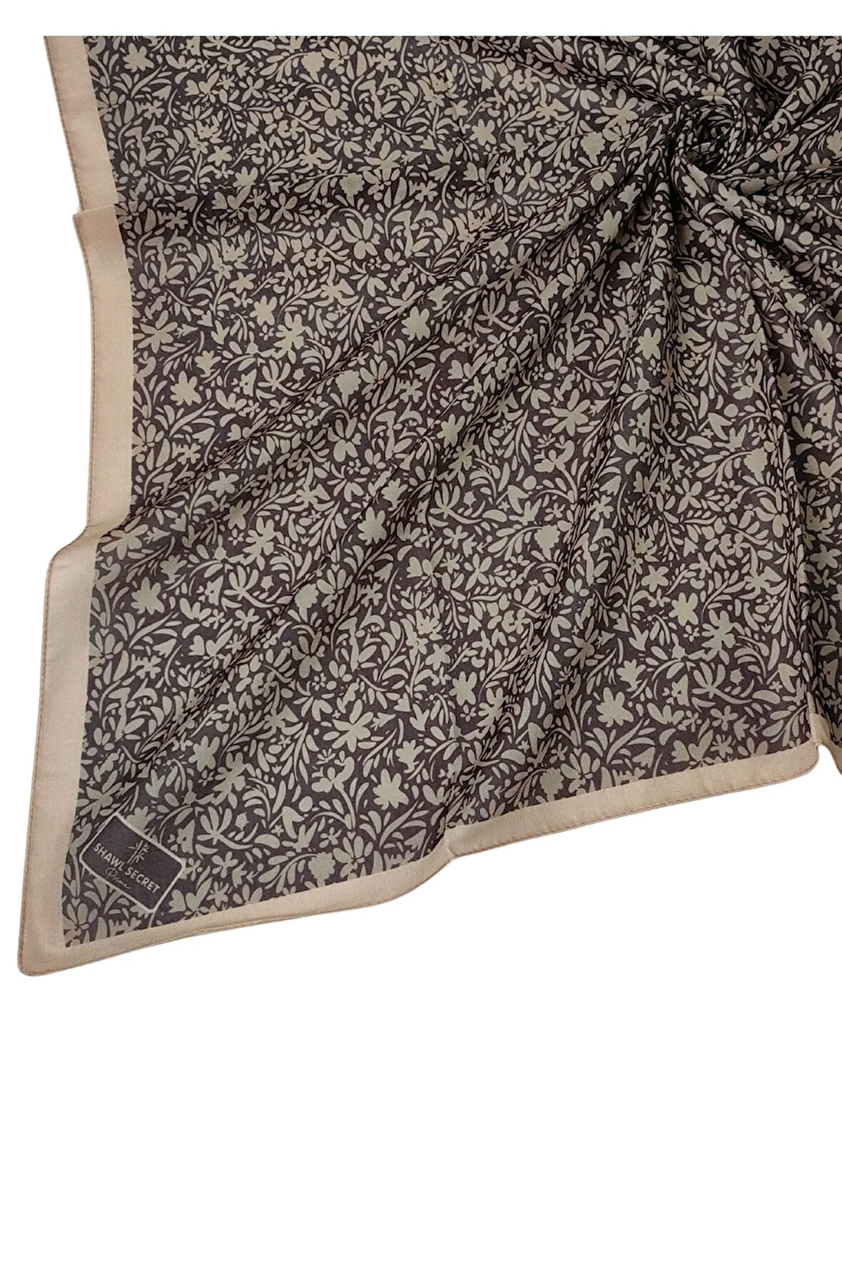 Mim Prime Pamuk Çiçek Desenli Eşarp 90x90 cm