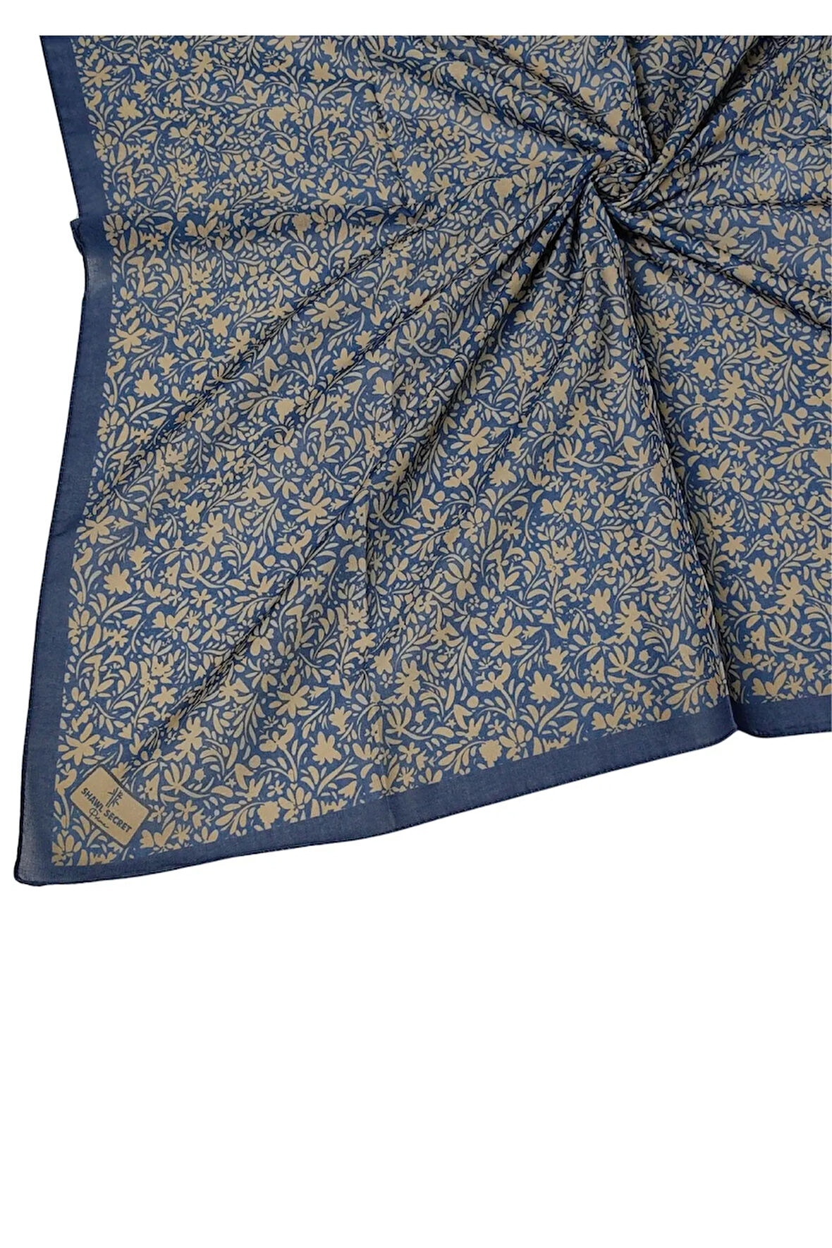 Mim Prime Pamuk Çiçek Desenli Eşarp 90x90 cm