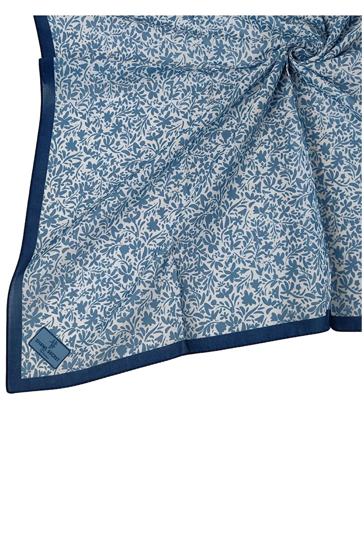 Mim Prime Pamuk Çiçek Desenli Eşarp 90x90 cm