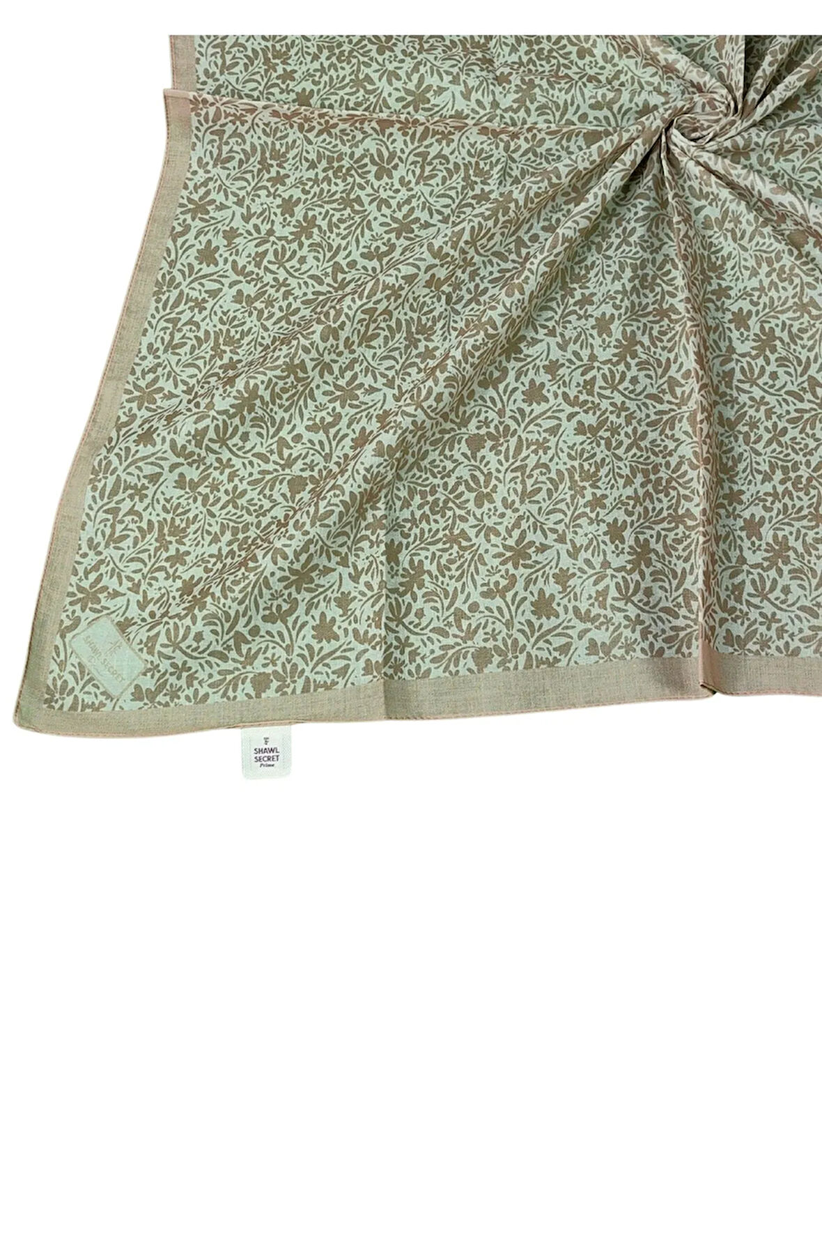 Mim Prime Pamuk Çiçek Desenli Eşarp 90x90 cm