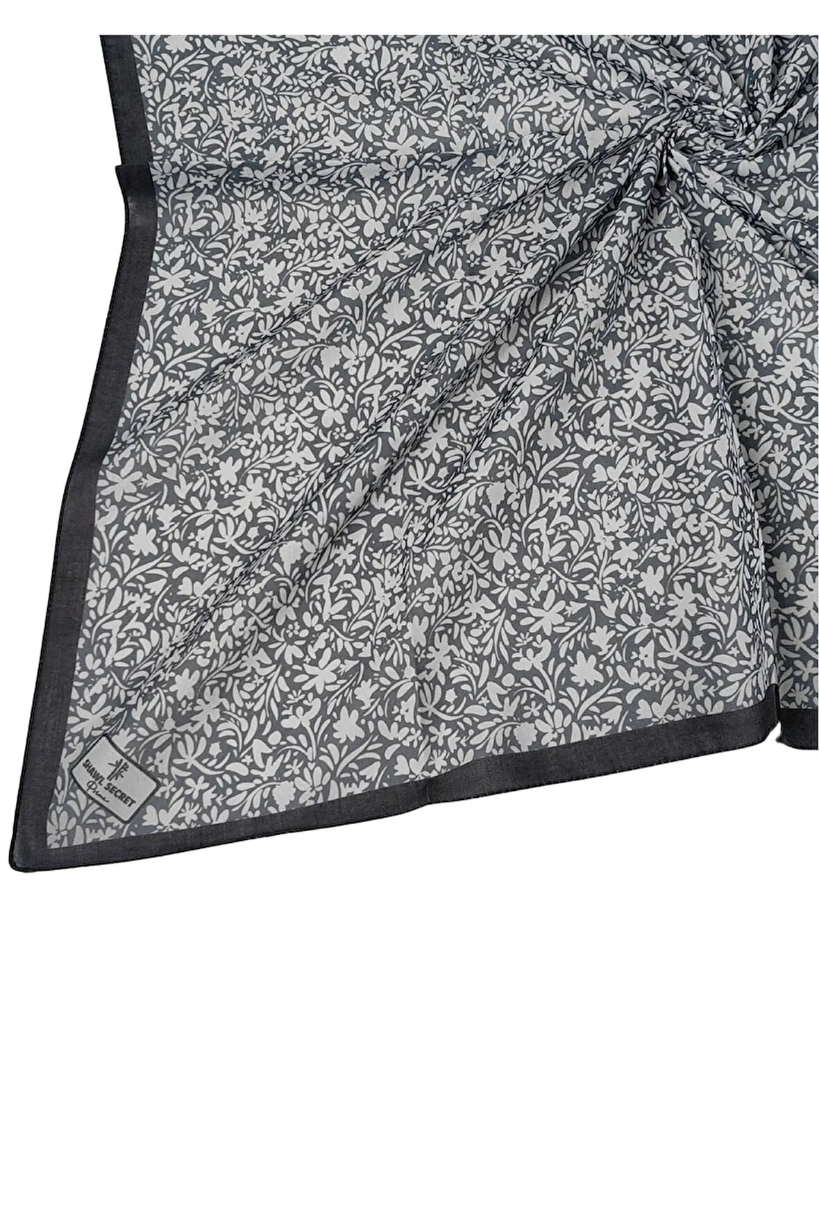 Mim Prime Pamuk Çiçek Desenli Eşarp 90x90 cm