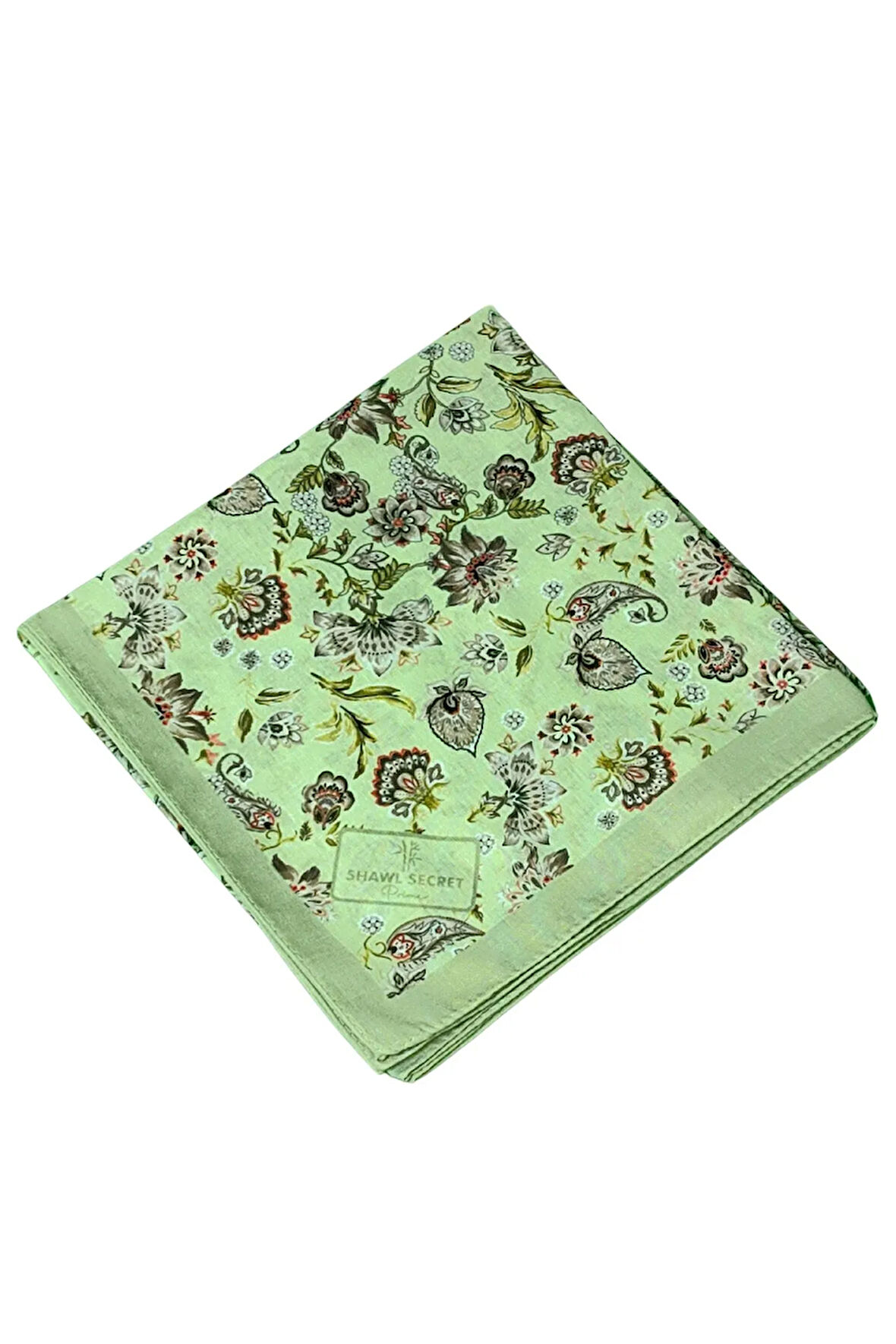 Prime Pamuk Çiçek Desenli Eşarp 90x90 cm