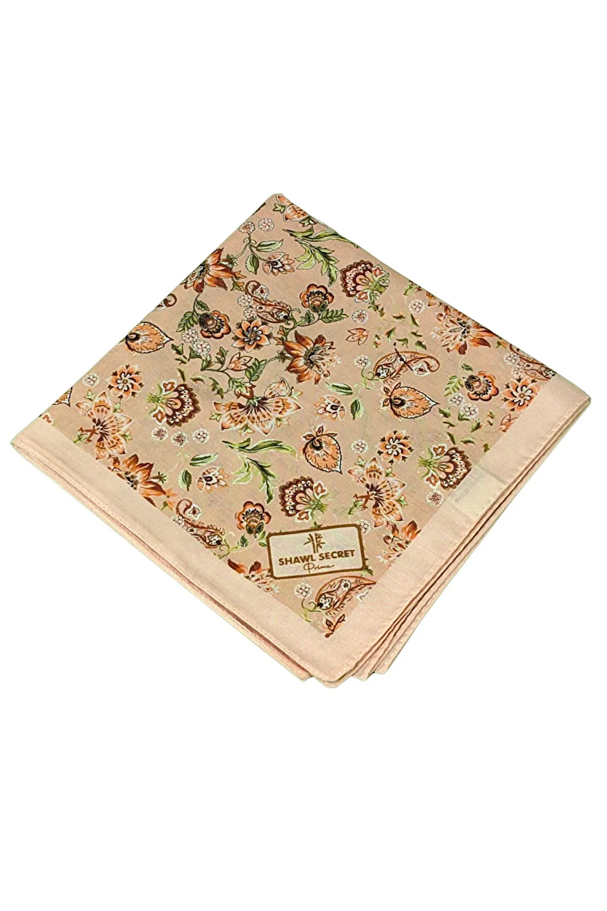 Prime Pamuk Çiçek Desenli Eşarp 90x90 cm