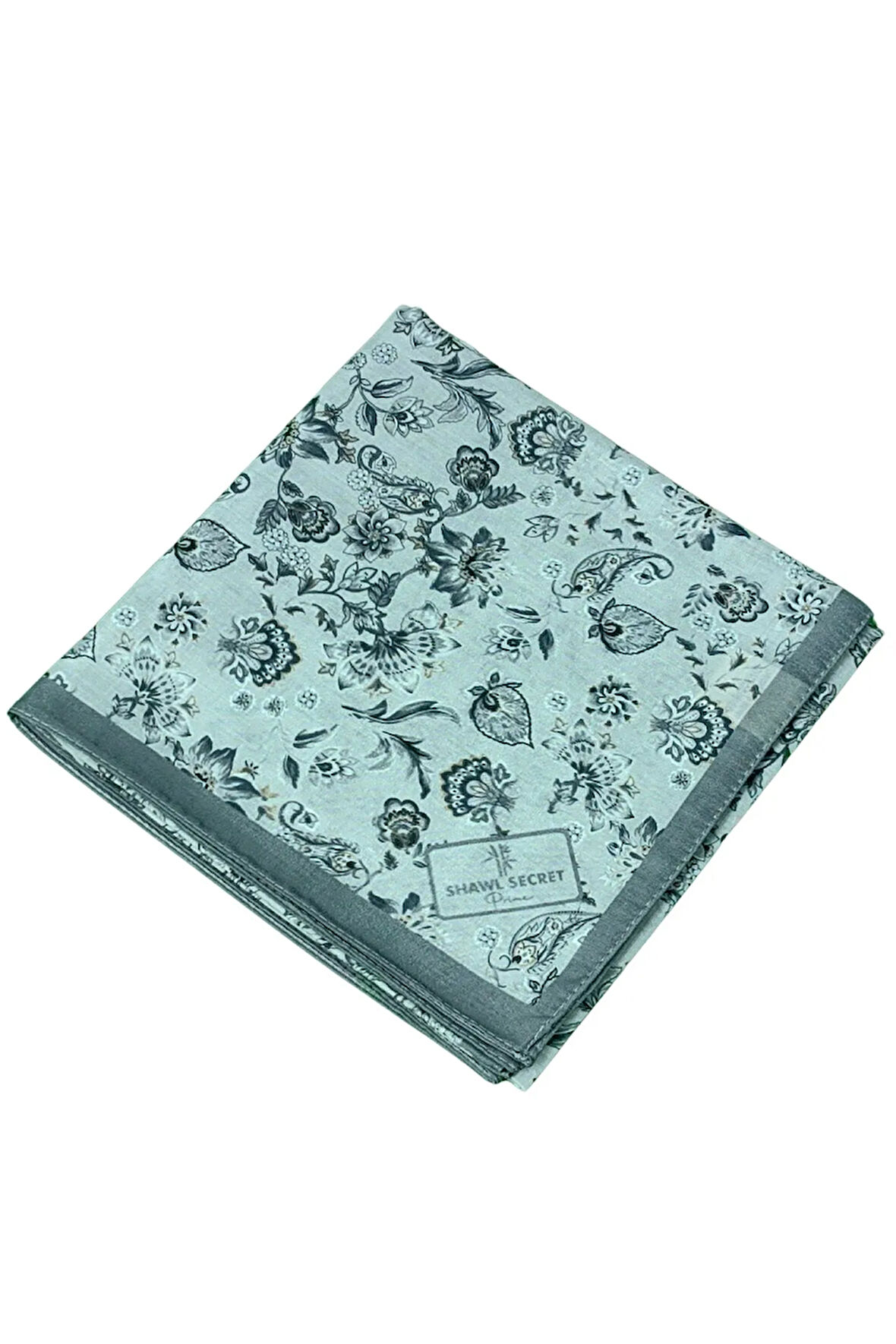 Prime Pamuk Çiçek Desenli Eşarp 90x90 cm