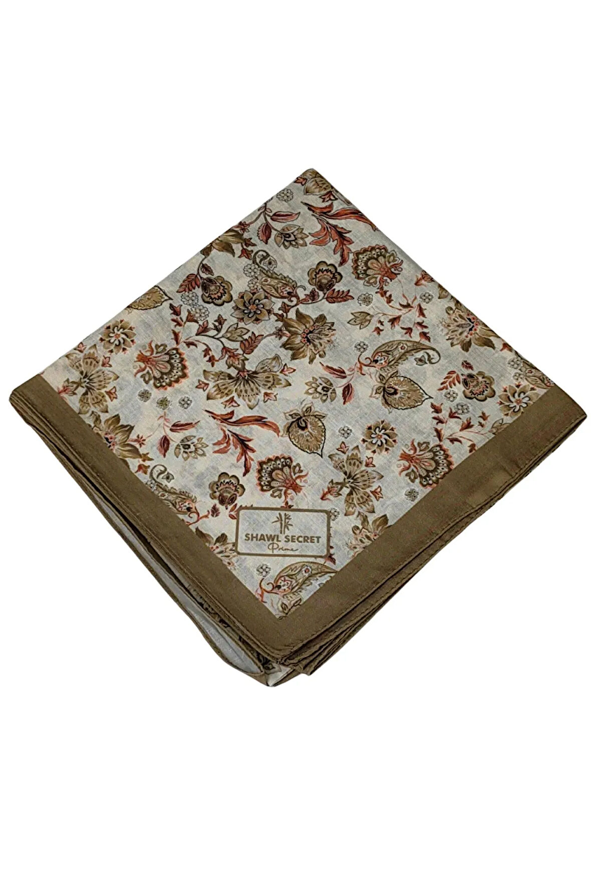 Prime Pamuk Çiçek Desenli Eşarp 90x90 cm