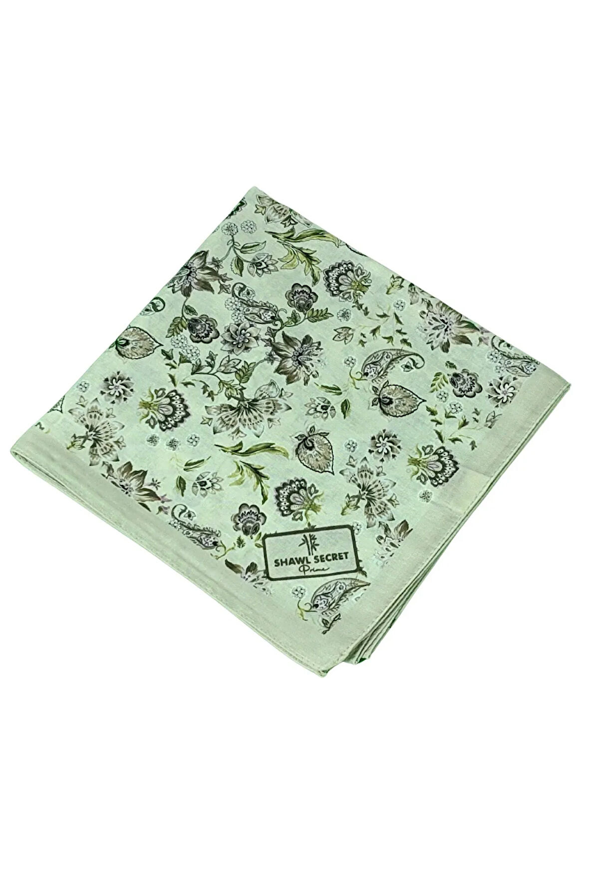 Prime Pamuk Çiçek Desenli Eşarp 90x90 cm