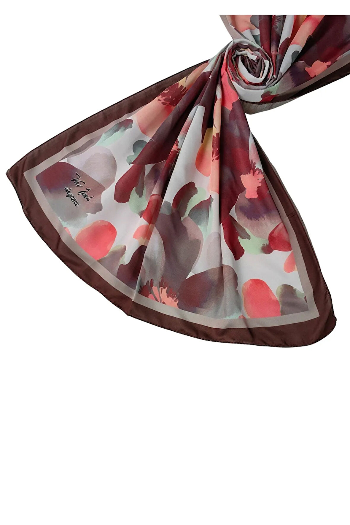 Vav İpek Soft Pamuk Şal 75x190 cm - Çiçek Desenli