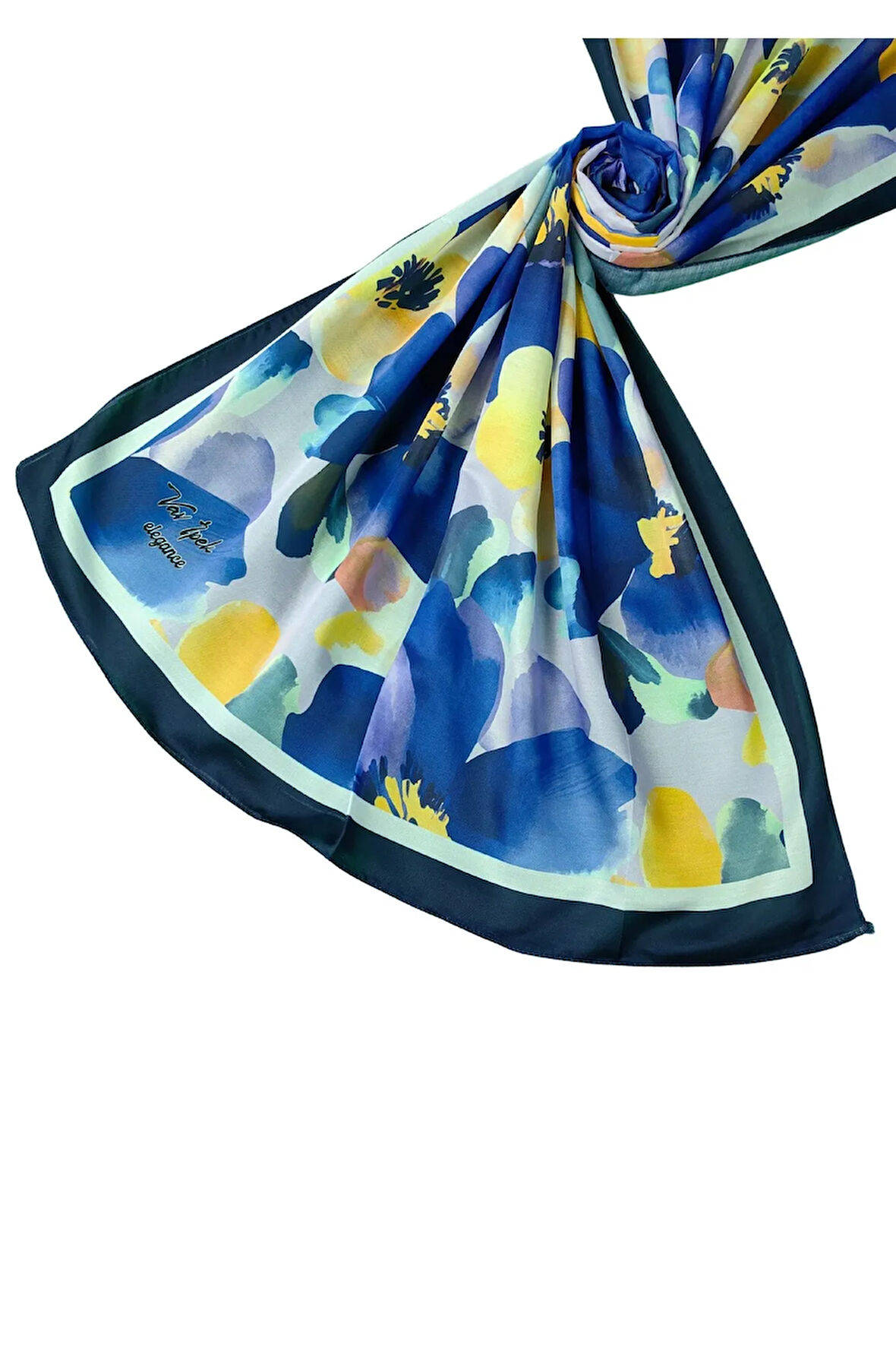 Vav İpek Soft Pamuk Şal 75x190 cm - Çiçek Desenli