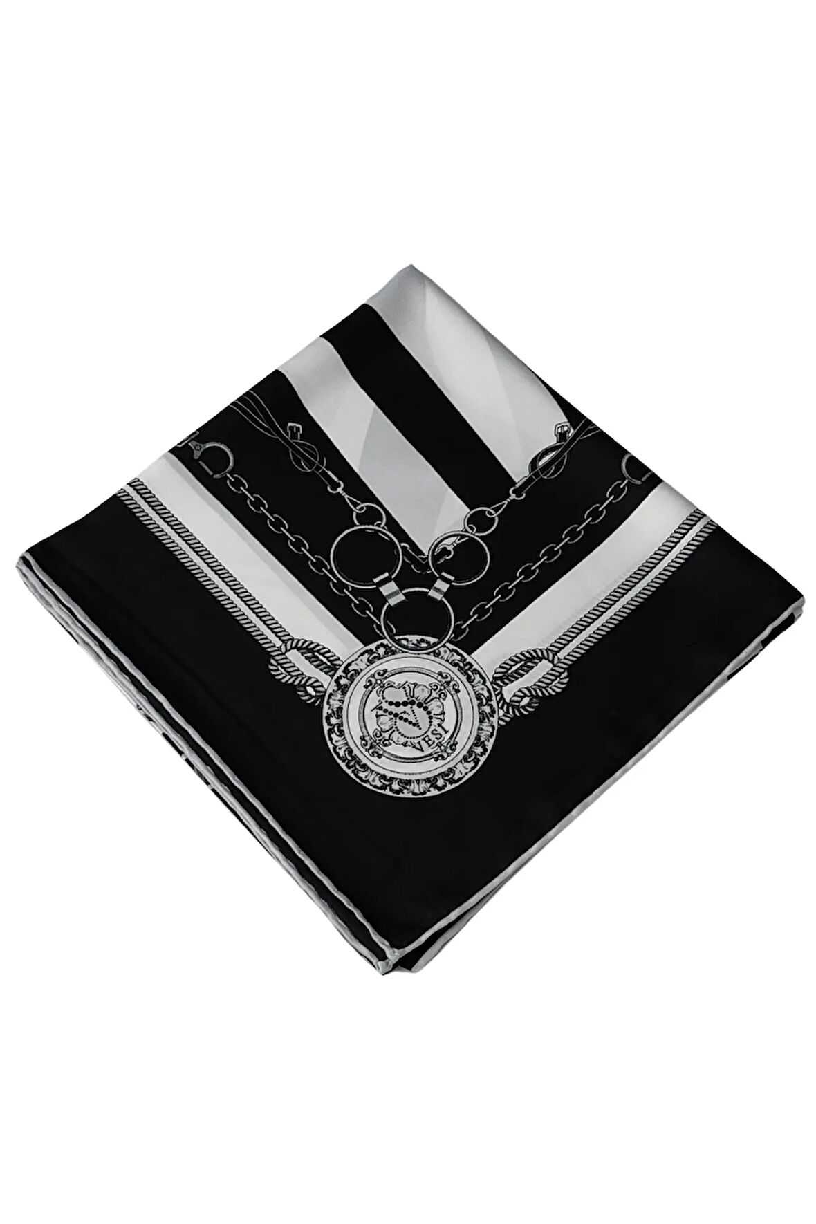 VESİ Eşarp Zincir Desenli Sport Twill Eşarp 120x120 cm