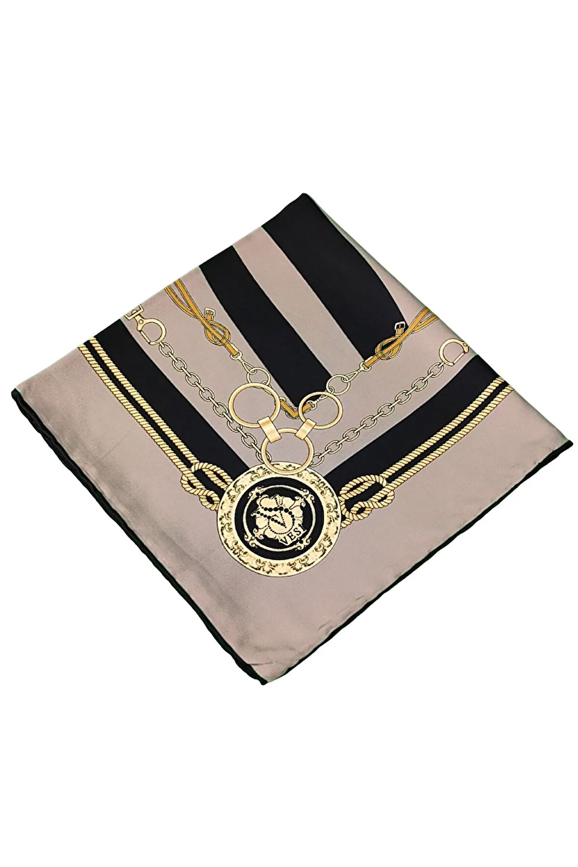 VESİ Eşarp Zincir Desenli Sport Twill Eşarp 120x120 cm