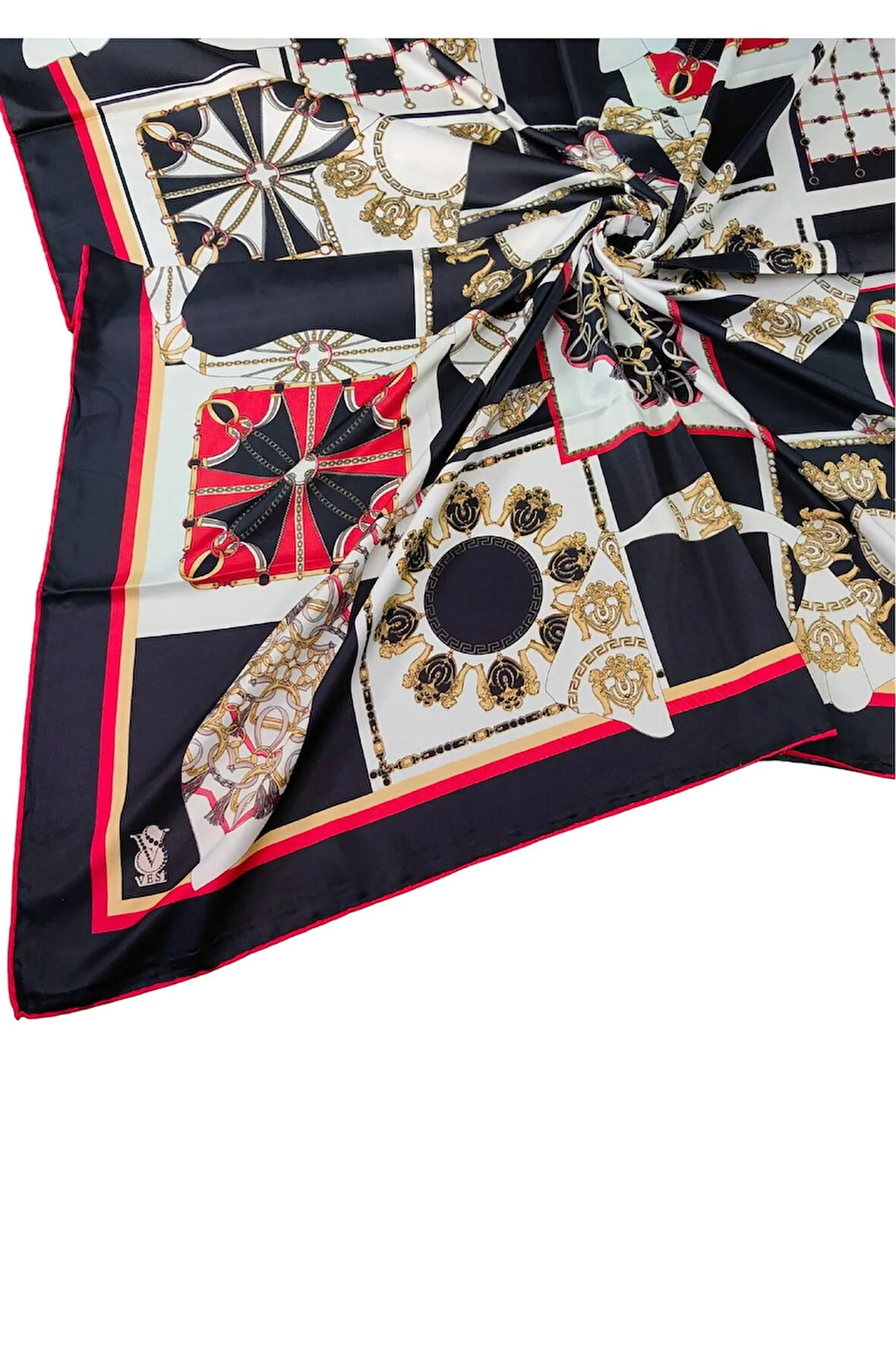 VESİ Eşarp Desenli Sport Twill Eşarp 120x120 cm