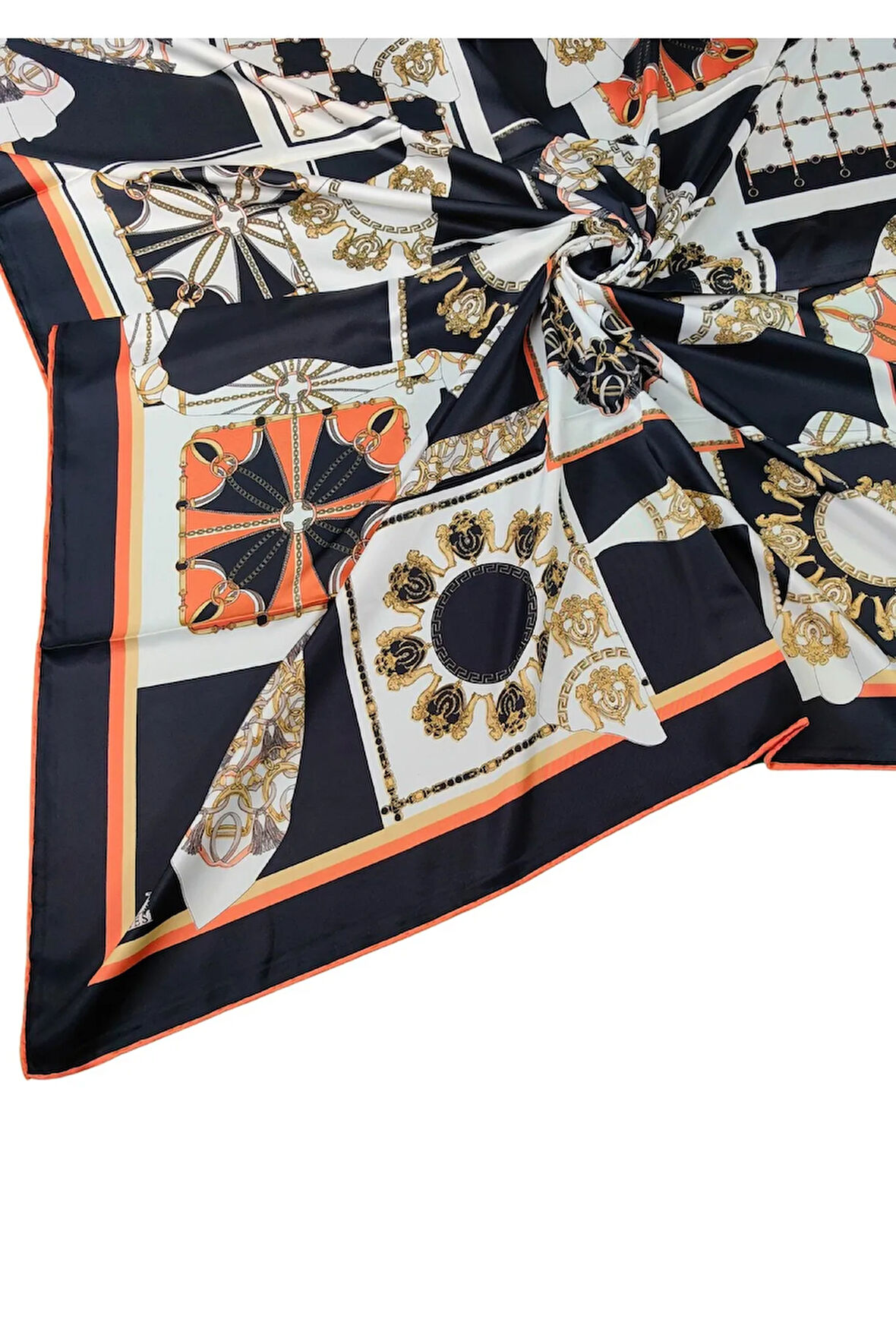 VESİ Eşarp Desenli Sport Twill Eşarp 120x120 cm