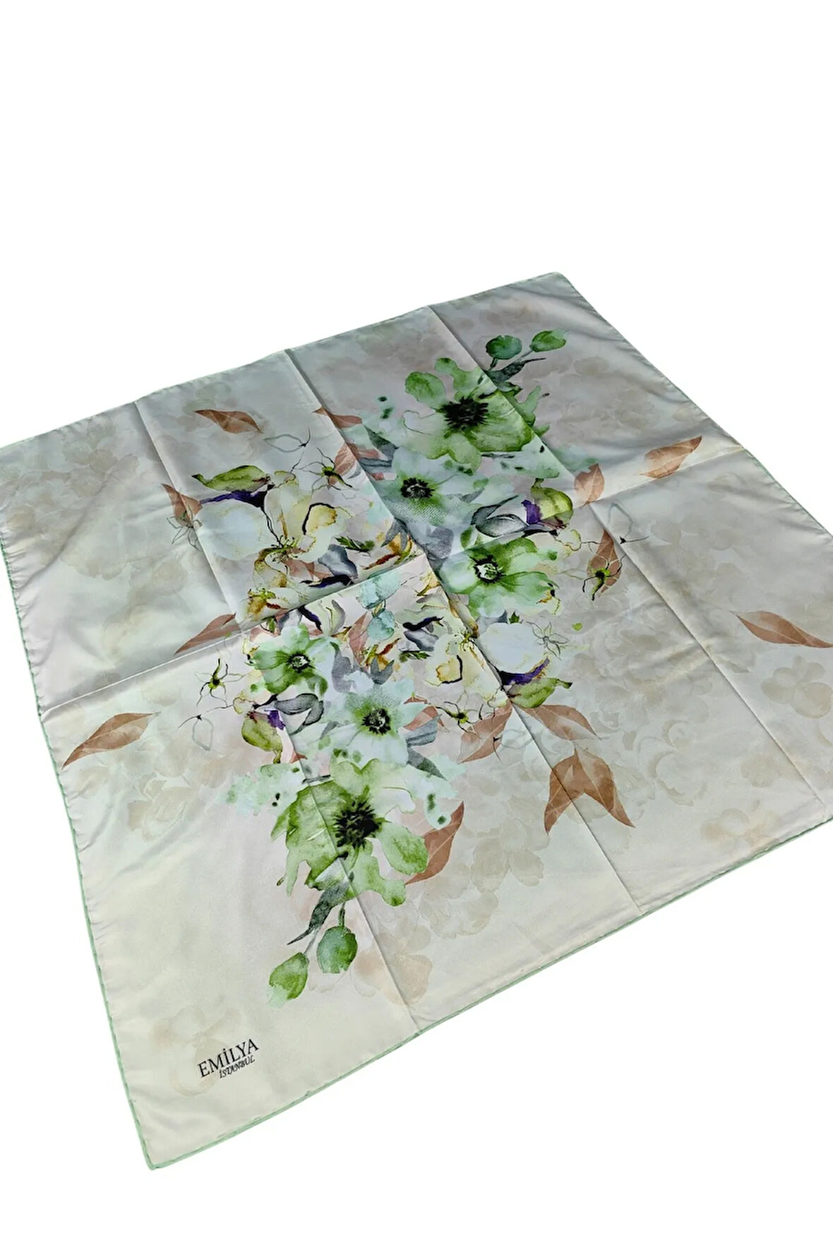 Emilya Rayon Çiçek Desenli Şal Eşarp 90x90 cm
