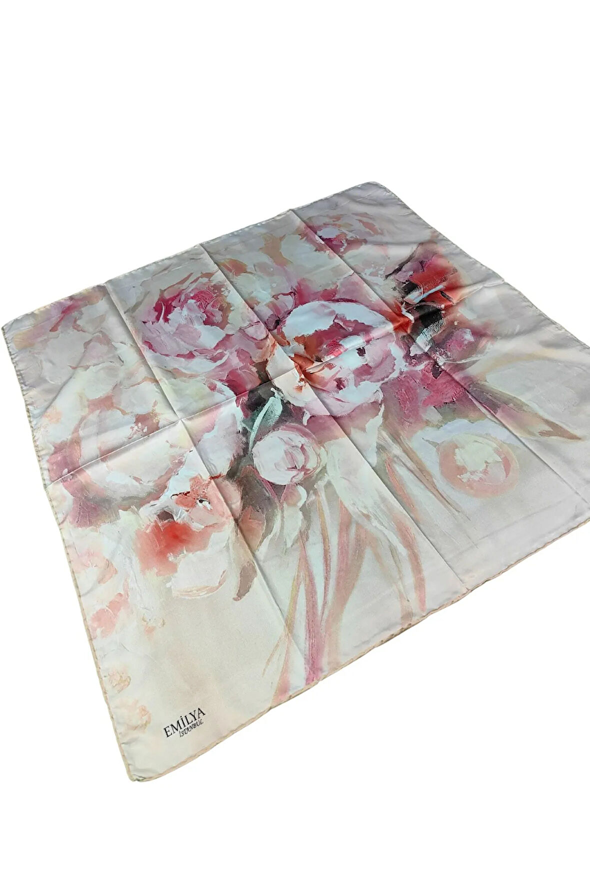 Emilya Rayon Çiçek Desenli Eşarp 90x90 cm
