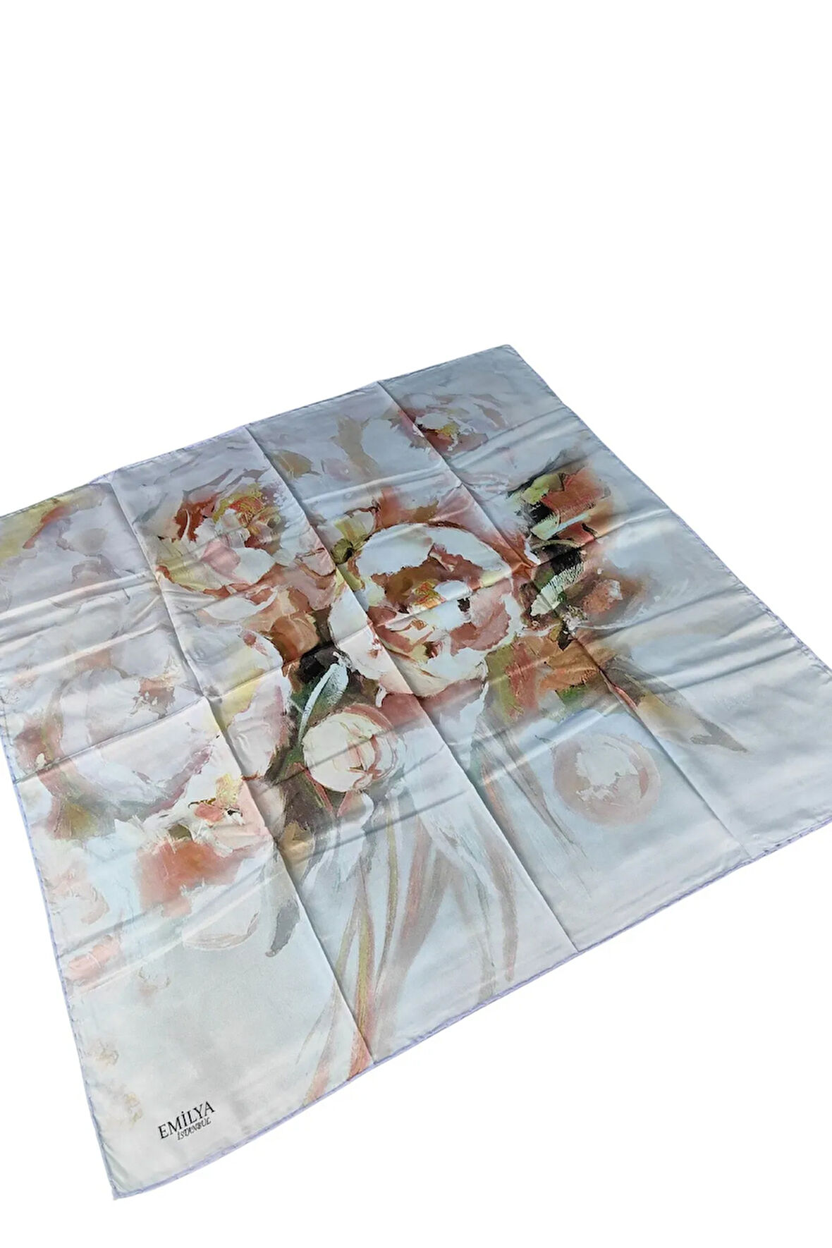 Emilya Rayon Çiçek Desenli Eşarp 90x90 cm