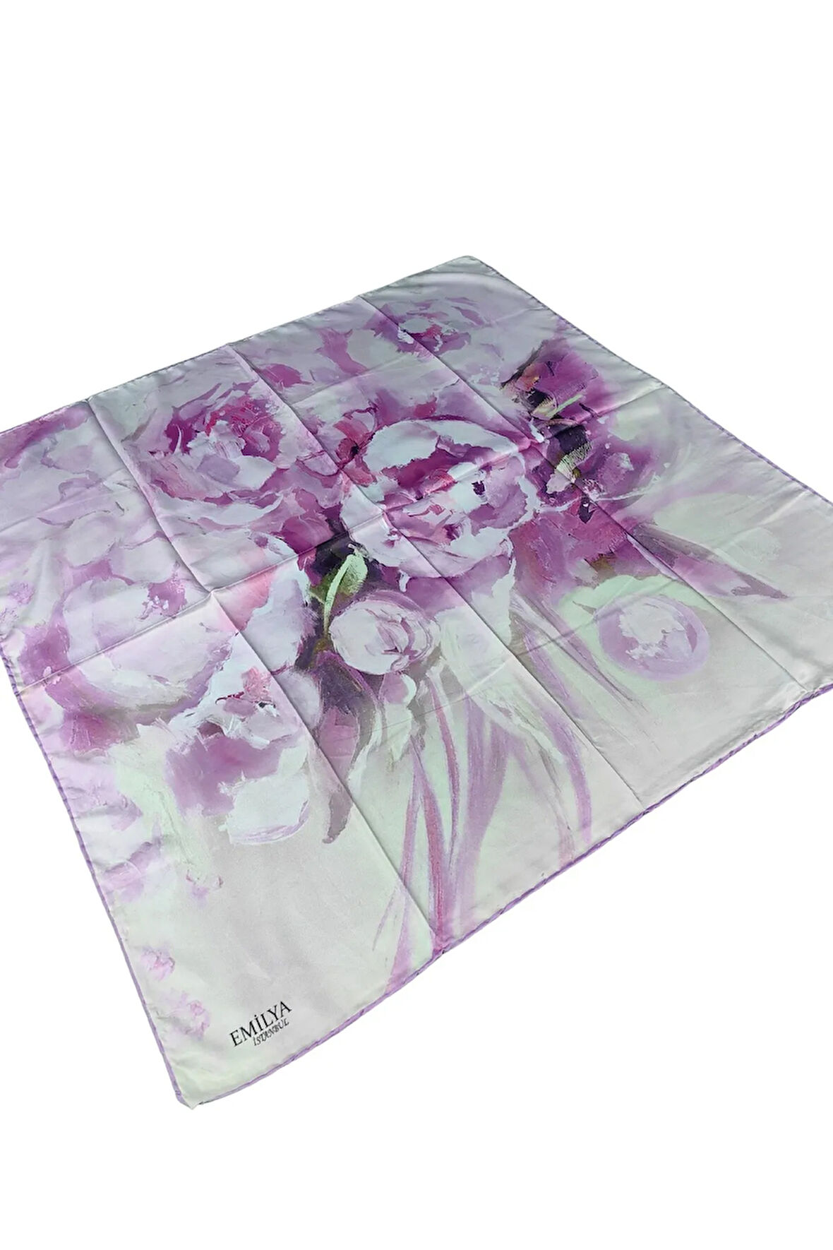 Emilya Rayon Çiçek Desenli Eşarp 90x90 cm