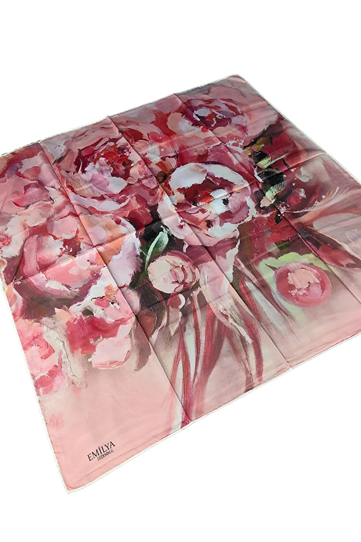 Emilya Rayon Çiçek Desenli Eşarp 90x90 cm