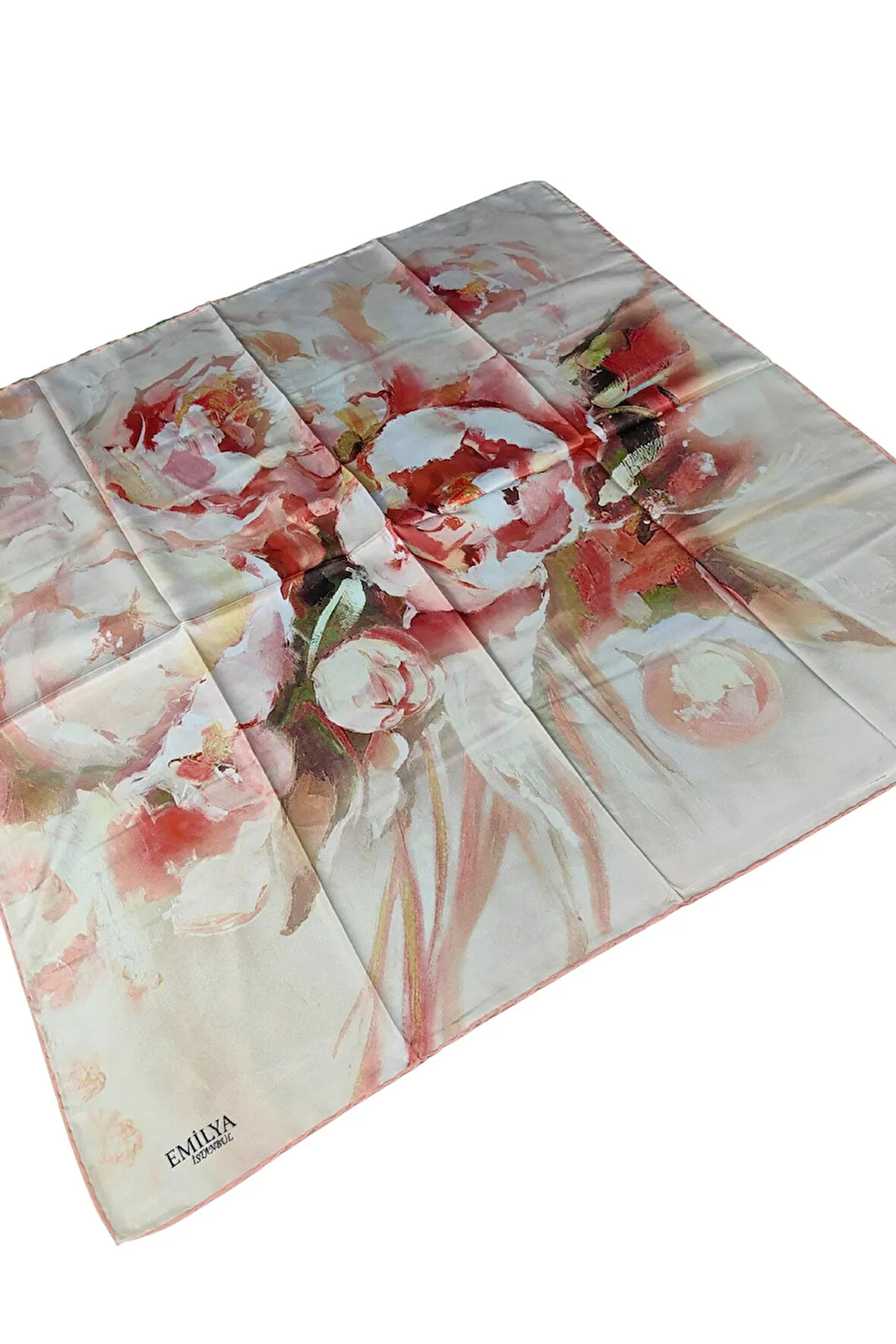 Emilya Rayon Çiçek Desenli Eşarp 90x90 cm