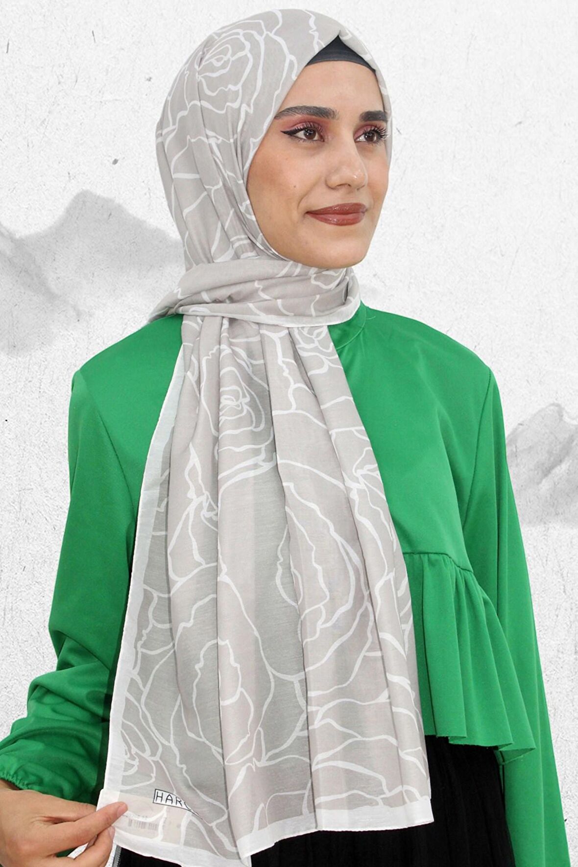 HAREM GÜL DESEN PAMUK ŞAL EŞ5208-12