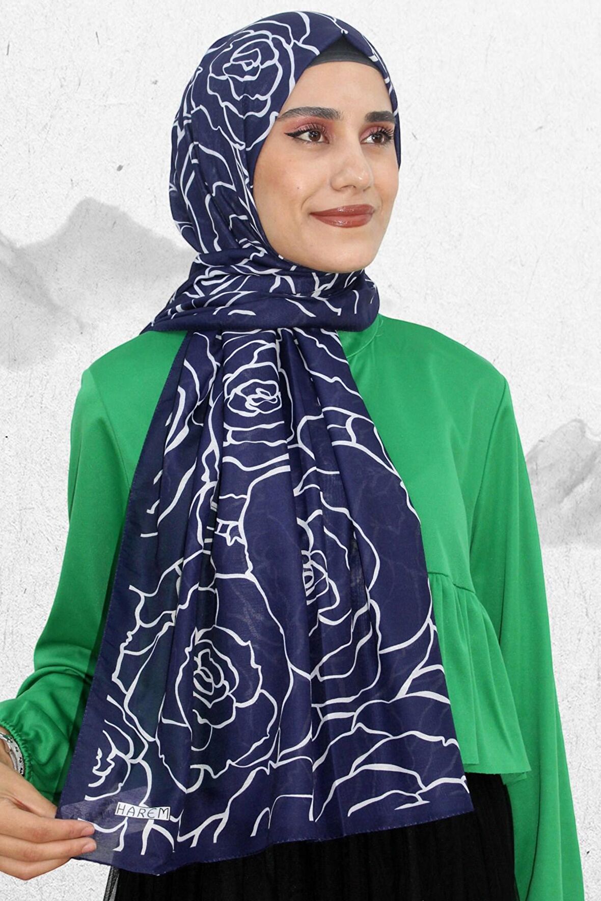 HAREM GÜL DESEN PAMUK ŞAL EŞ5208-10