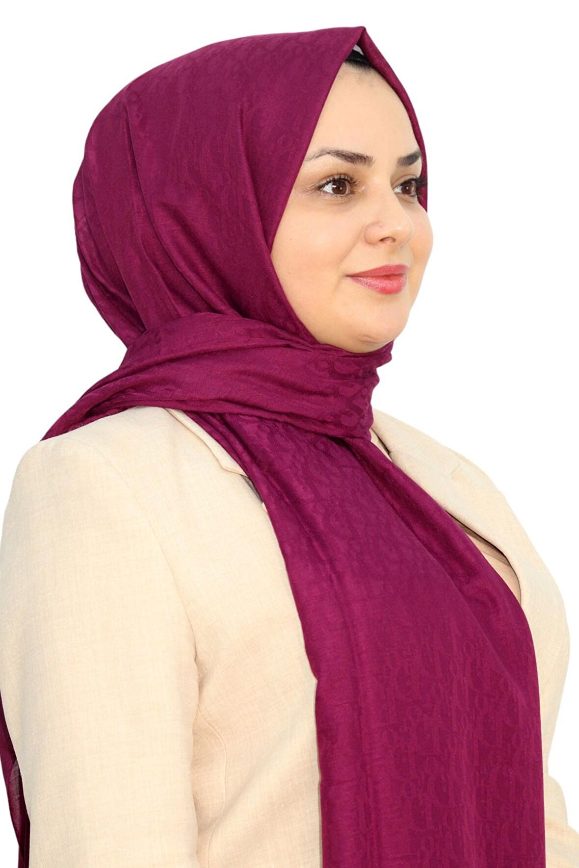 D Desen Jakarlı Pamuklu Şal EŞ5263-31