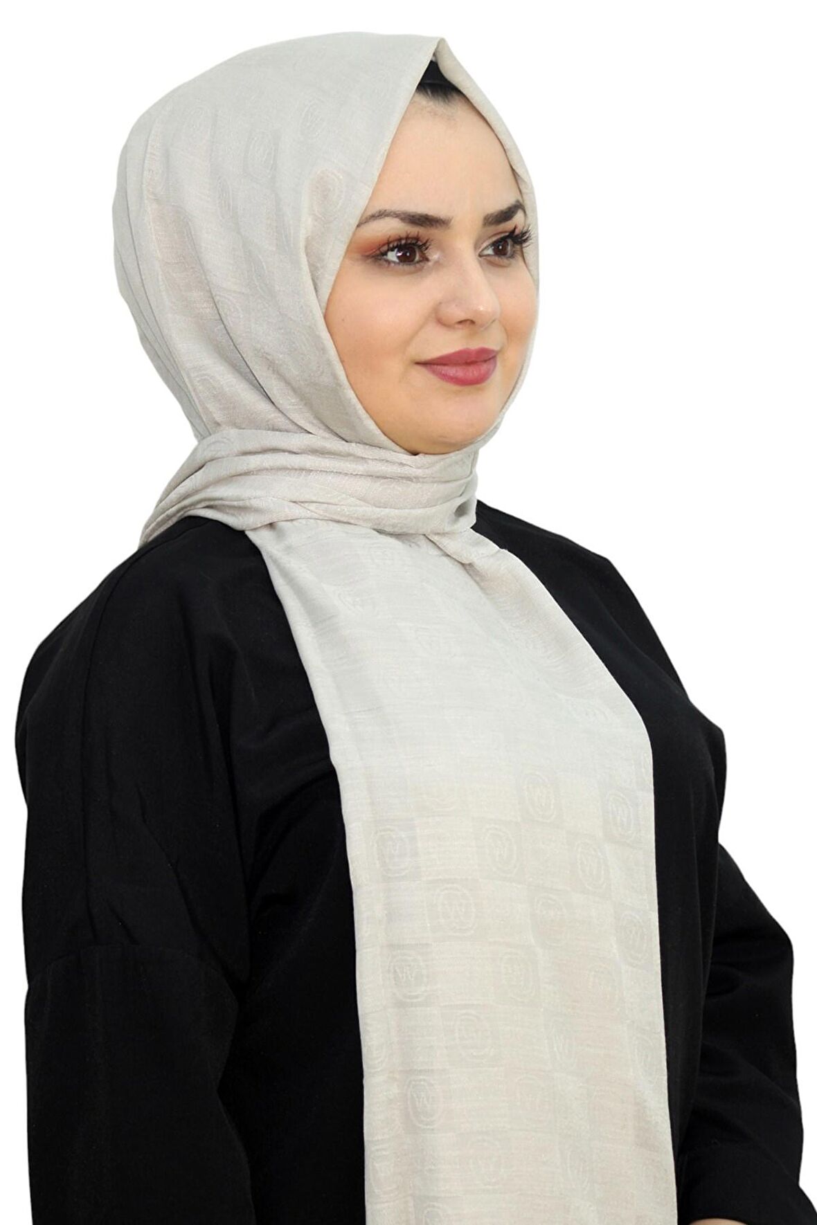 MİNELLİ JAKARLI MONOGRAM  ŞAL EŞ5275-1