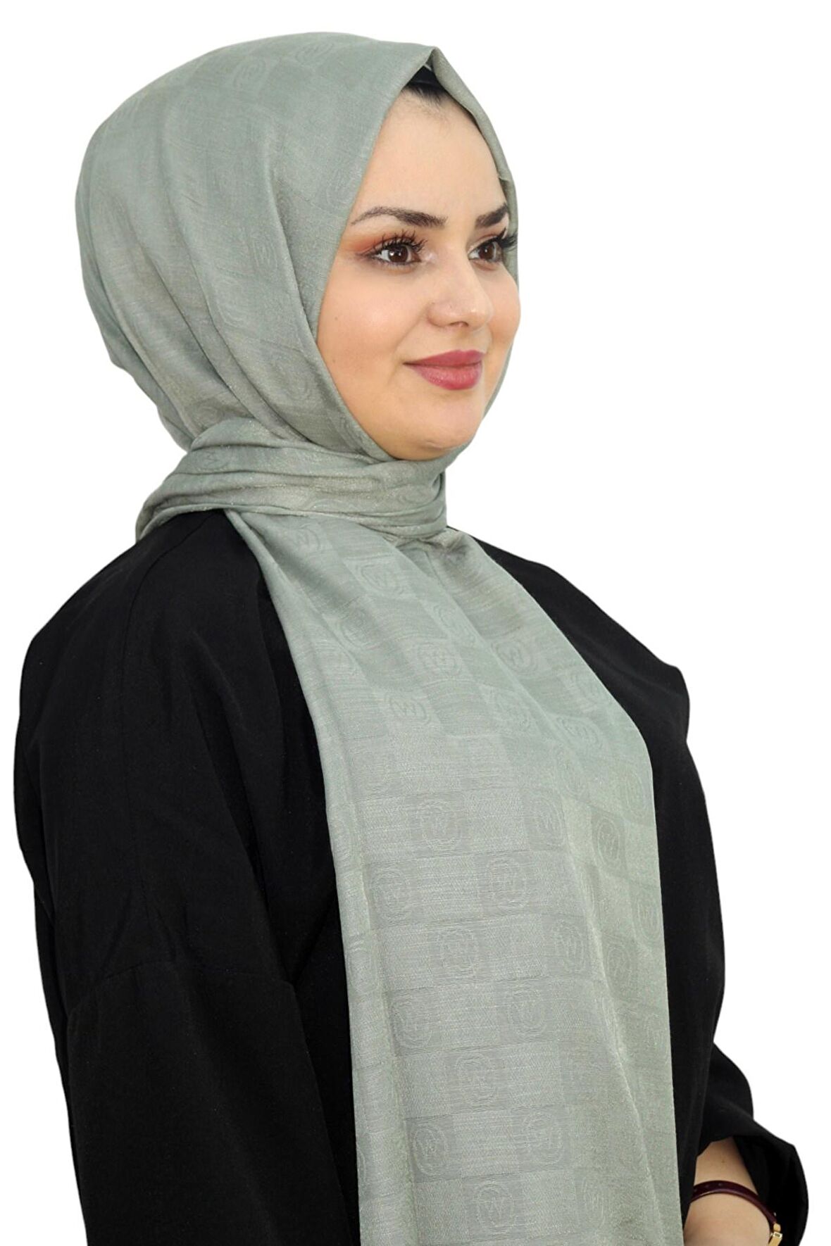 MİNELLİ JAKARLI MONOGRAM  ŞAL EŞ5275-4