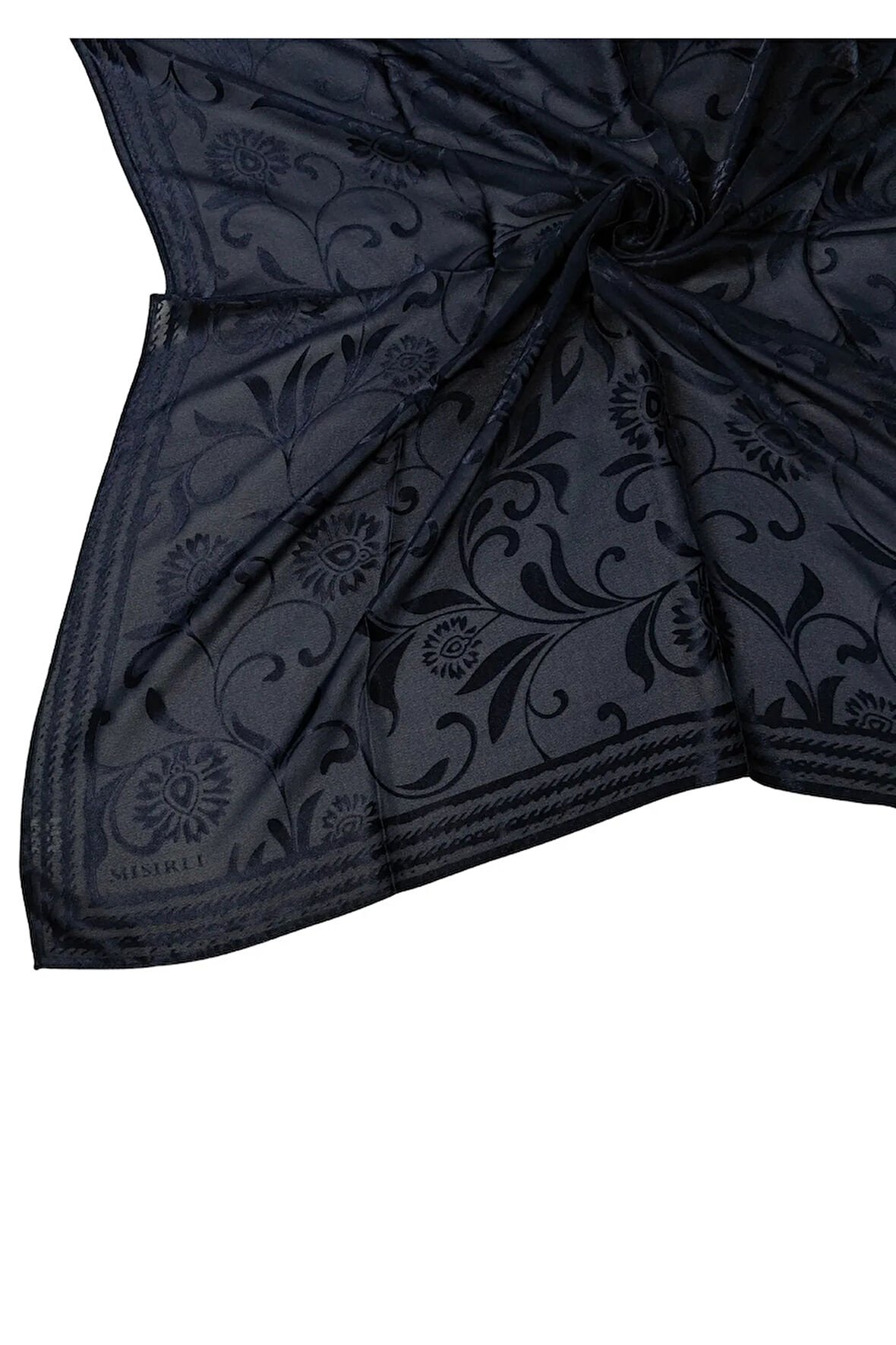 Mısırlı Eşarpları Çiçek Desenli Devore Eşarp