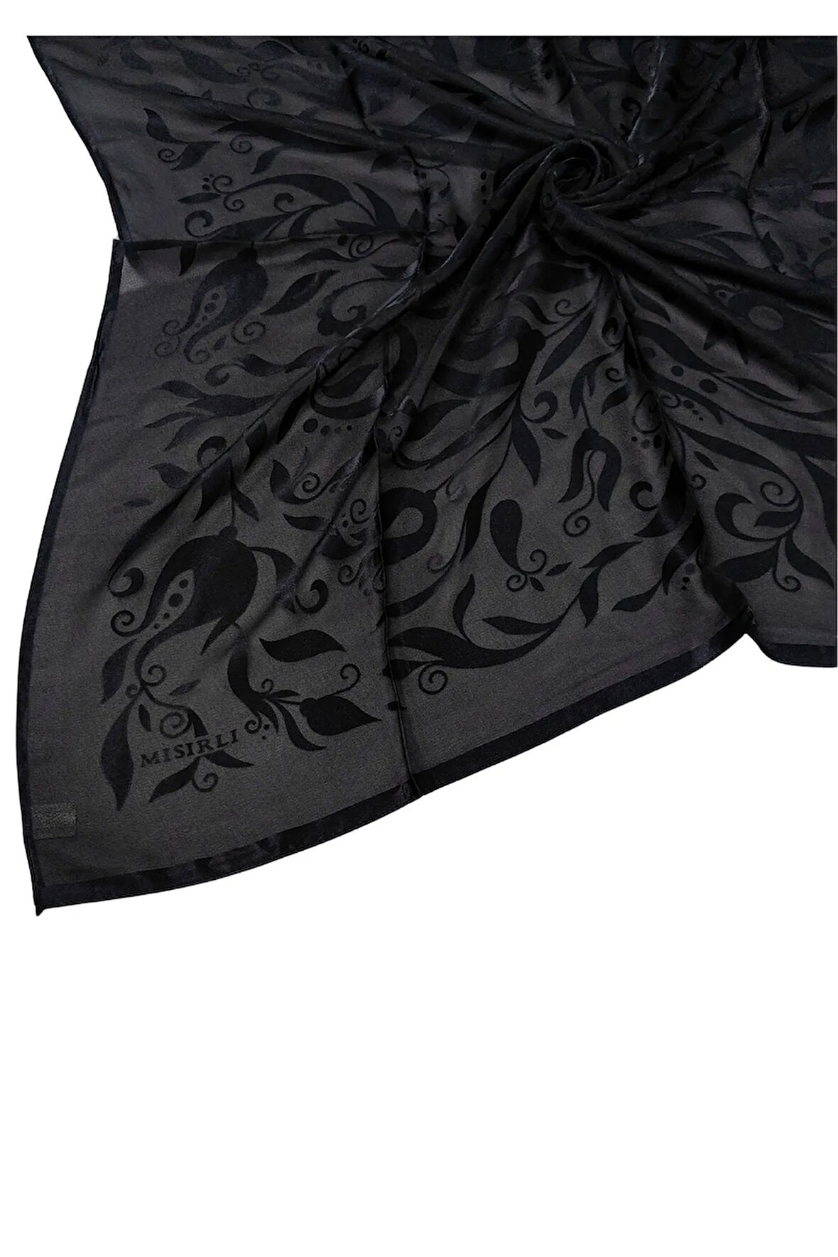 Mısırlı Eşarpları Çiçek Desenli Devore Eşarp