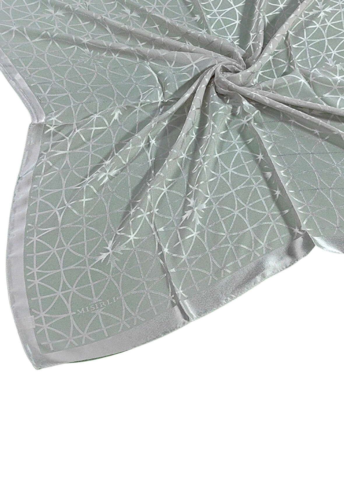 Mısırlı Eşarpları Devore Geometrik Desenli Eşarp